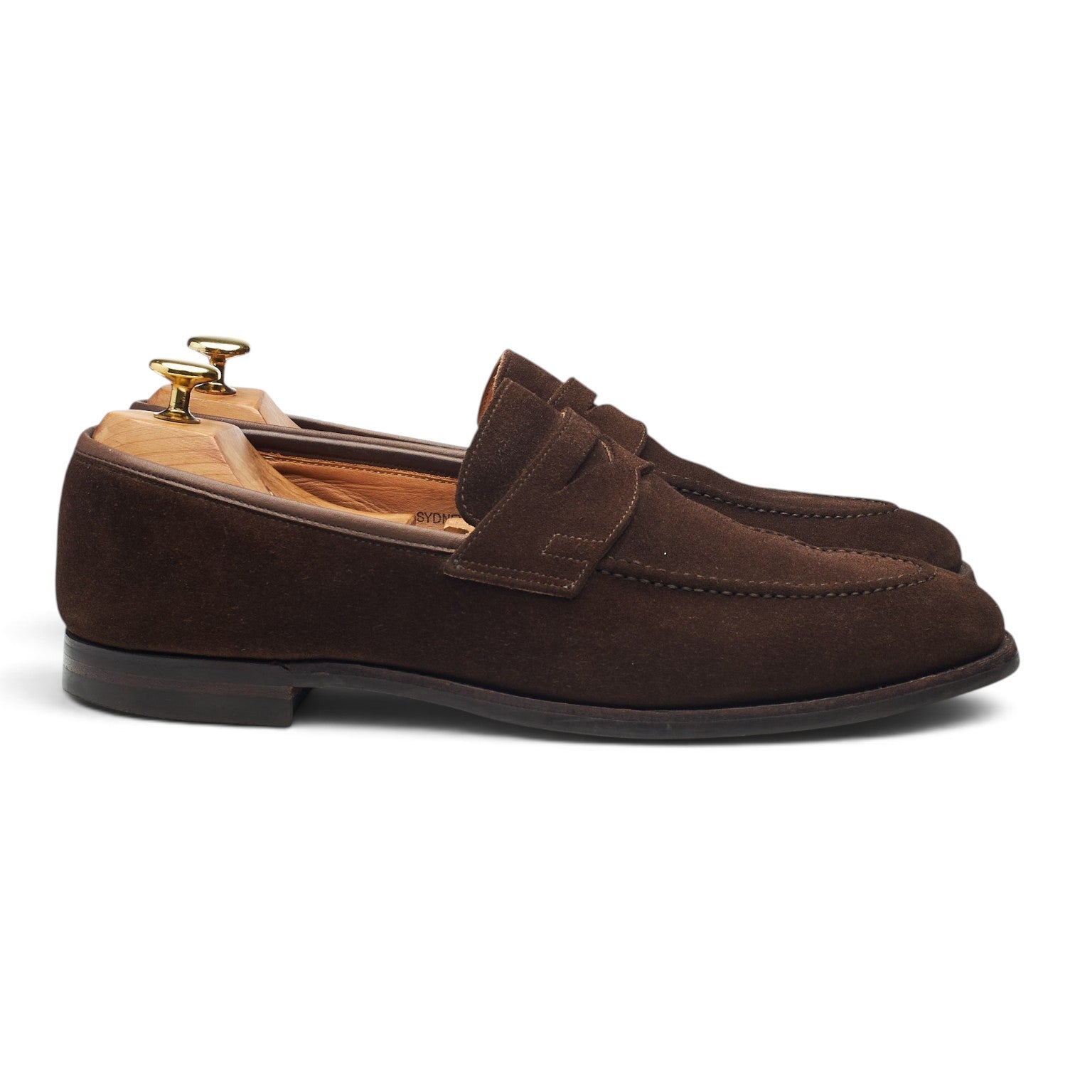 Crockett & Jones Sydney mocassins daim marron UK 8.5