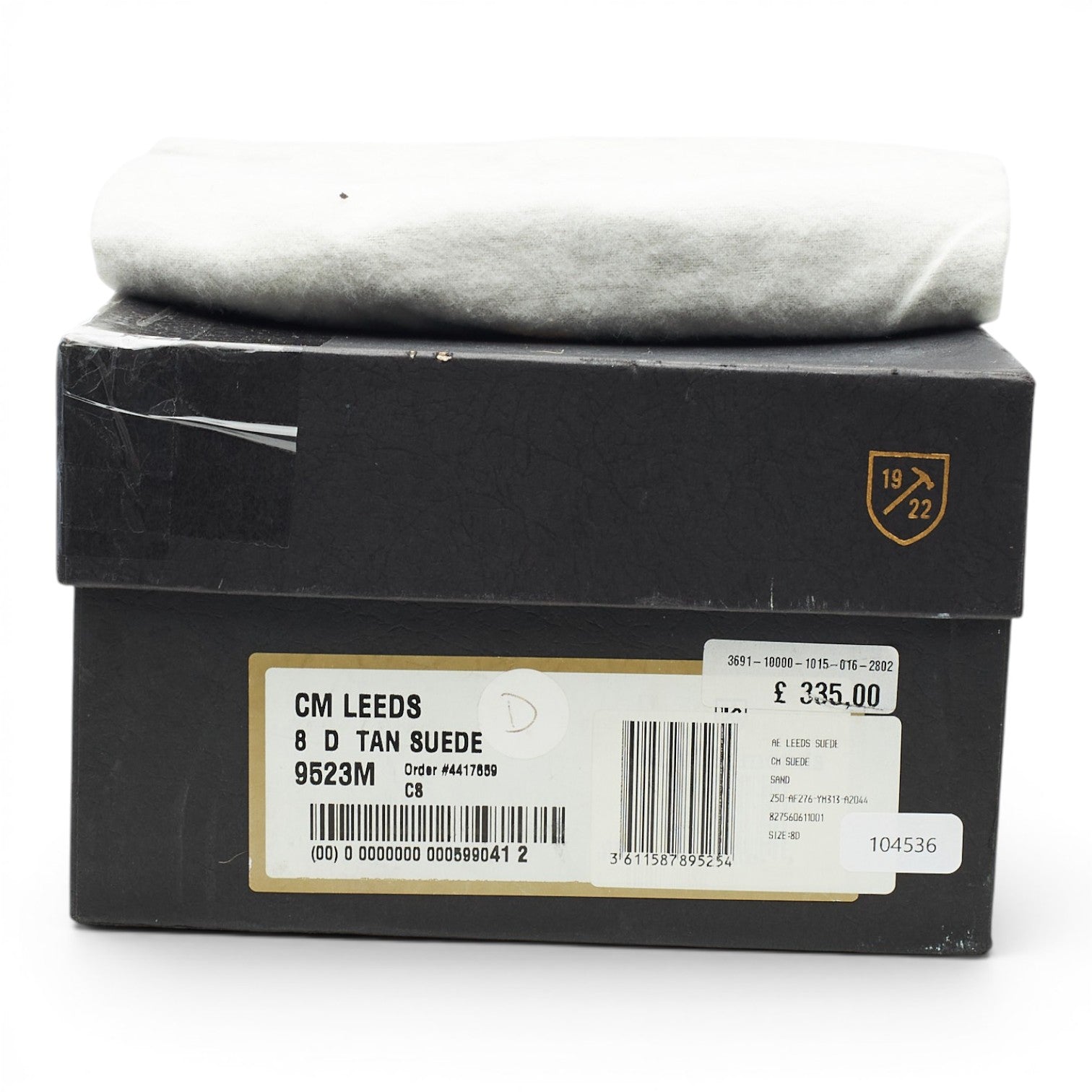 Allen Edmonds Leeds derby suède beige UK 7