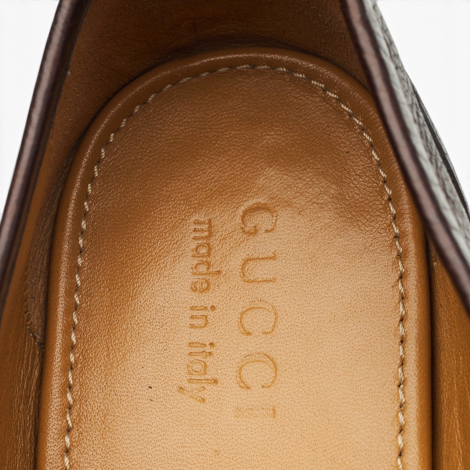 Gucci mocassins cuir à mors marron UK 8.5
