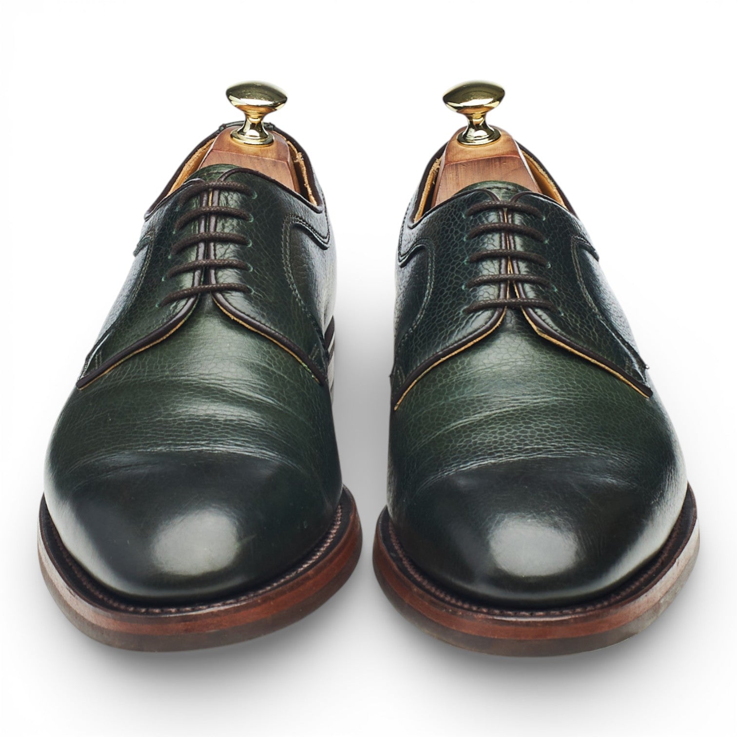 Barker Skye derby cuir grain vert olive UK 7.5