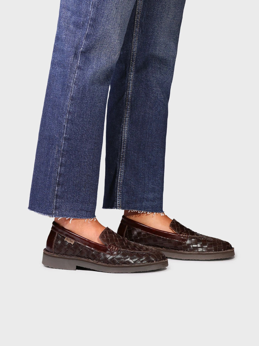 Toni Pons Ivars-BL mocassins cuir tressé plat