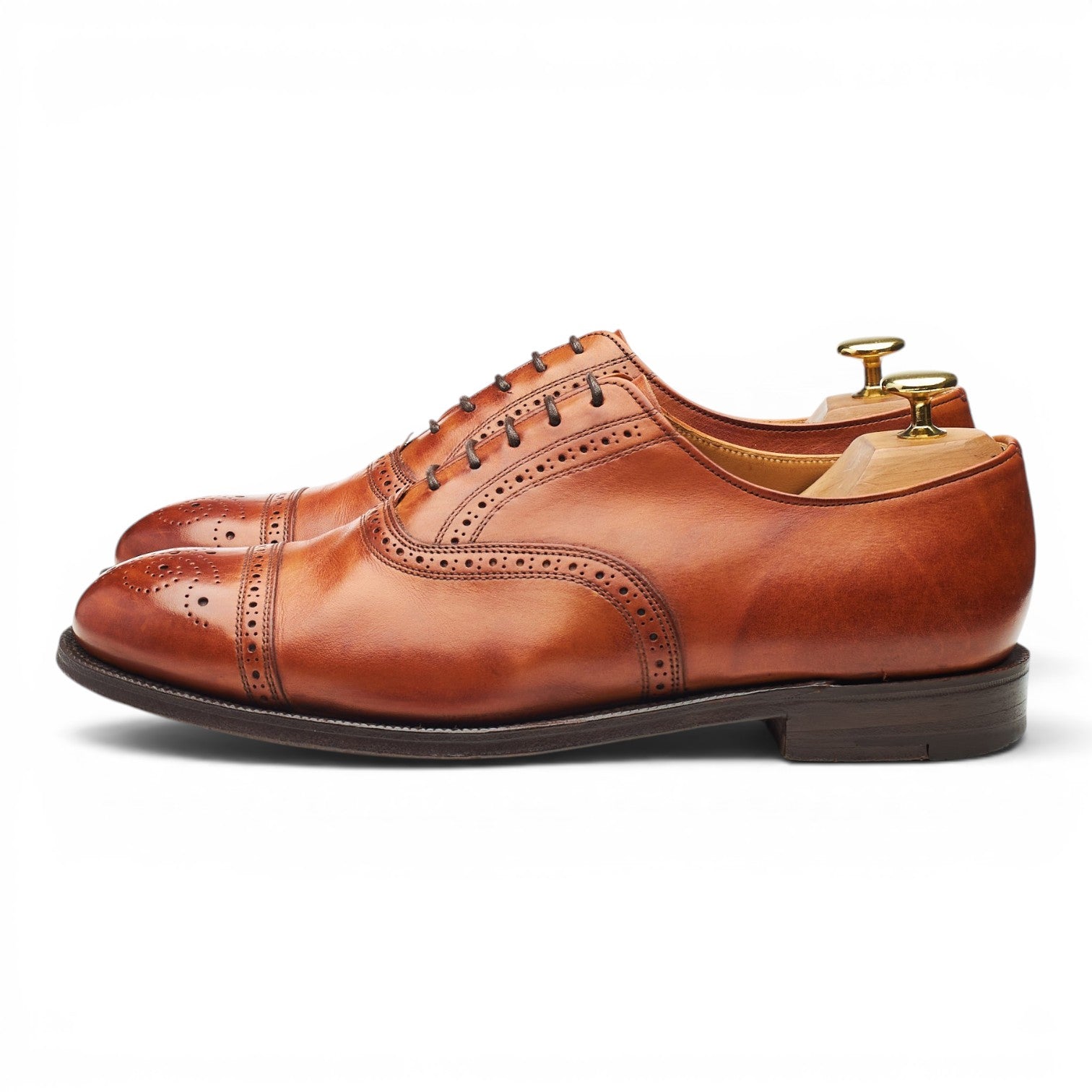 Cheaney Lowry richelieu cuir marron clair UK 8