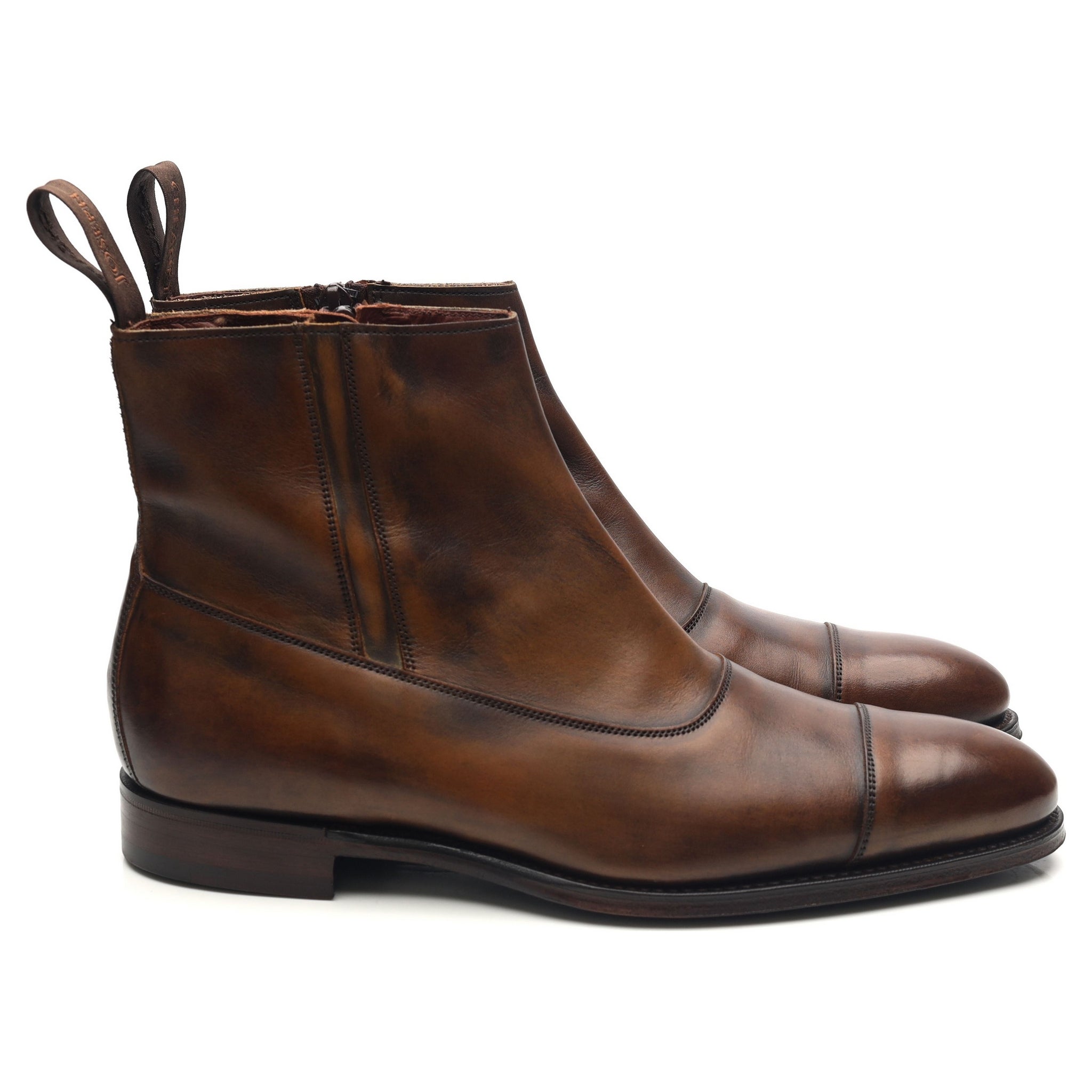 Cheaney Isleworth boots cuir marron foncé zip pointure UK 7