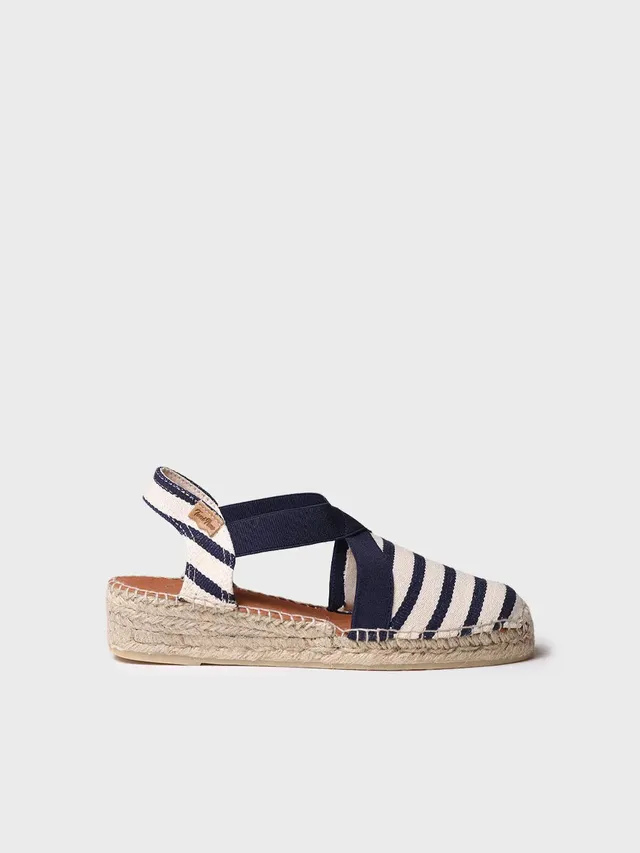 Toni Pons Vinaros espadrilles compensées rayées vegan