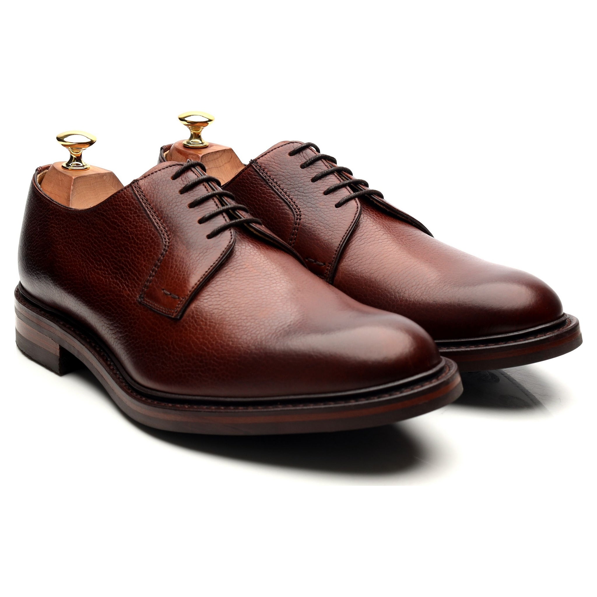 Barker Elton derby cuir grainé marron UK 9 large