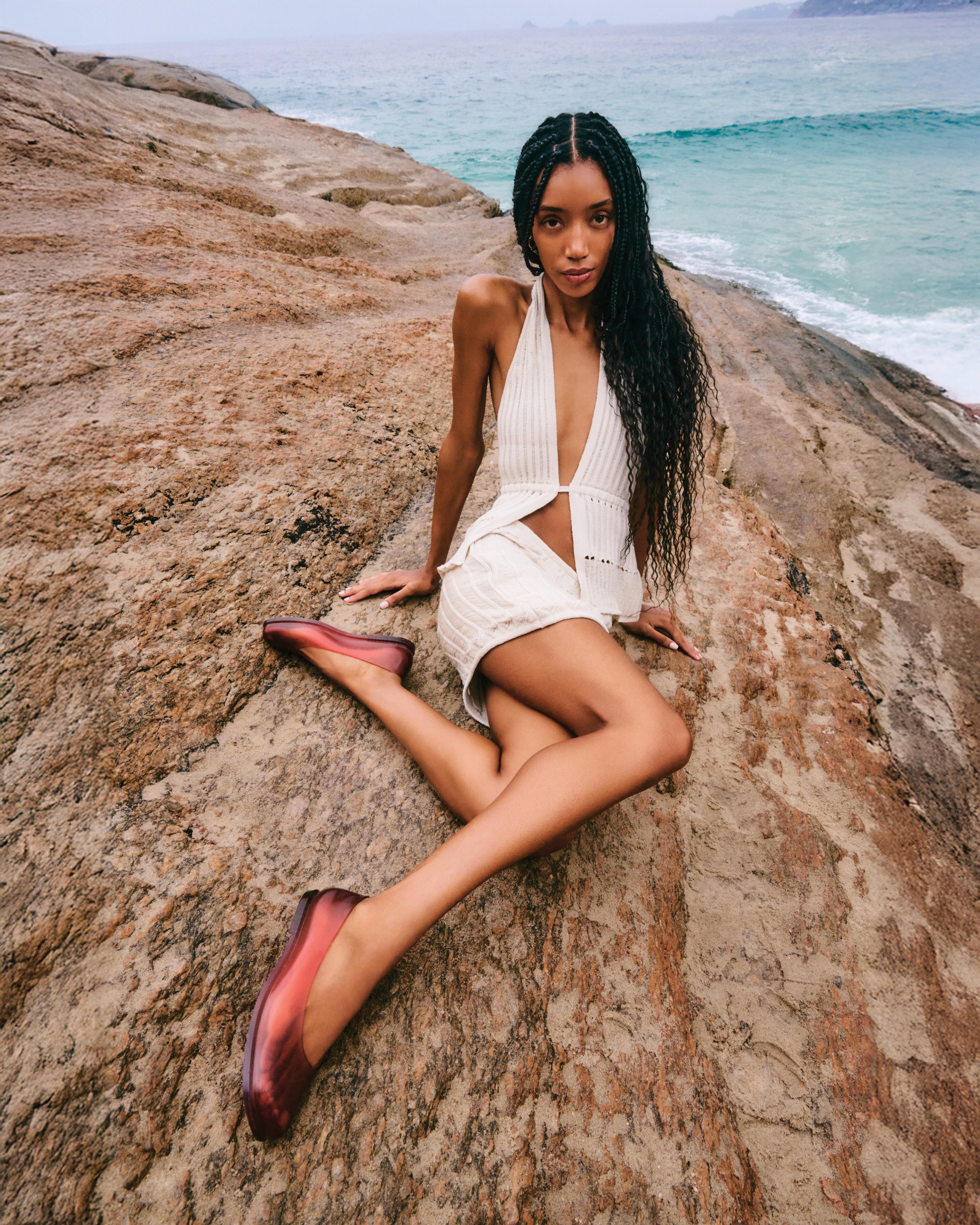 Nodaleto x Melissa Ruby ballerines orange sunset