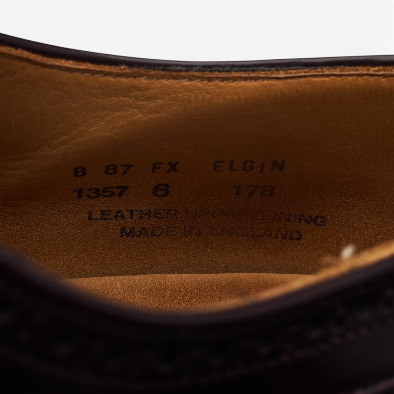 Alfred Sargent Elgin richelieu cuir bordeaux UK 6