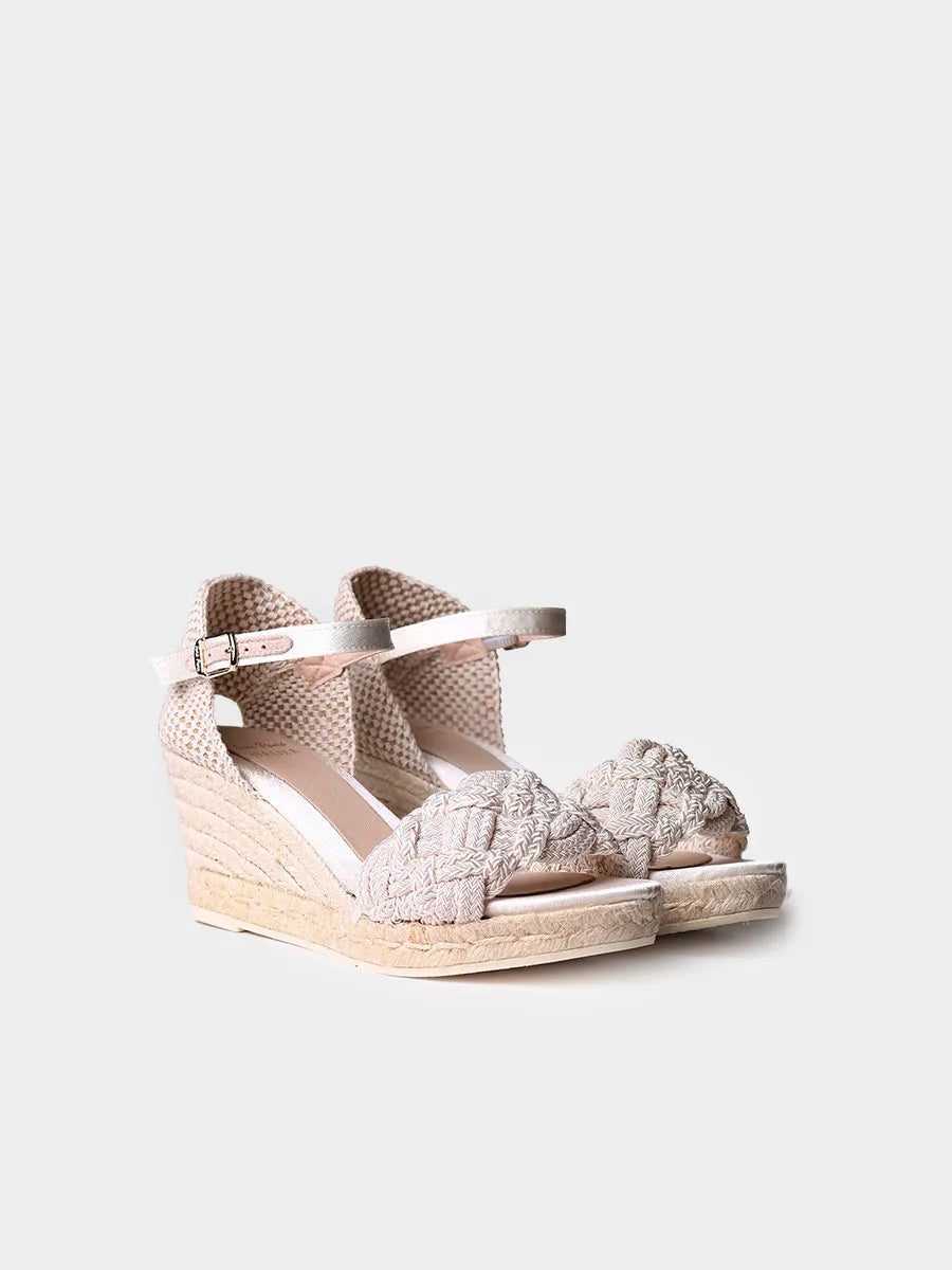 Toni Pons Castres espadrilles mariée satin talon 7 cm
