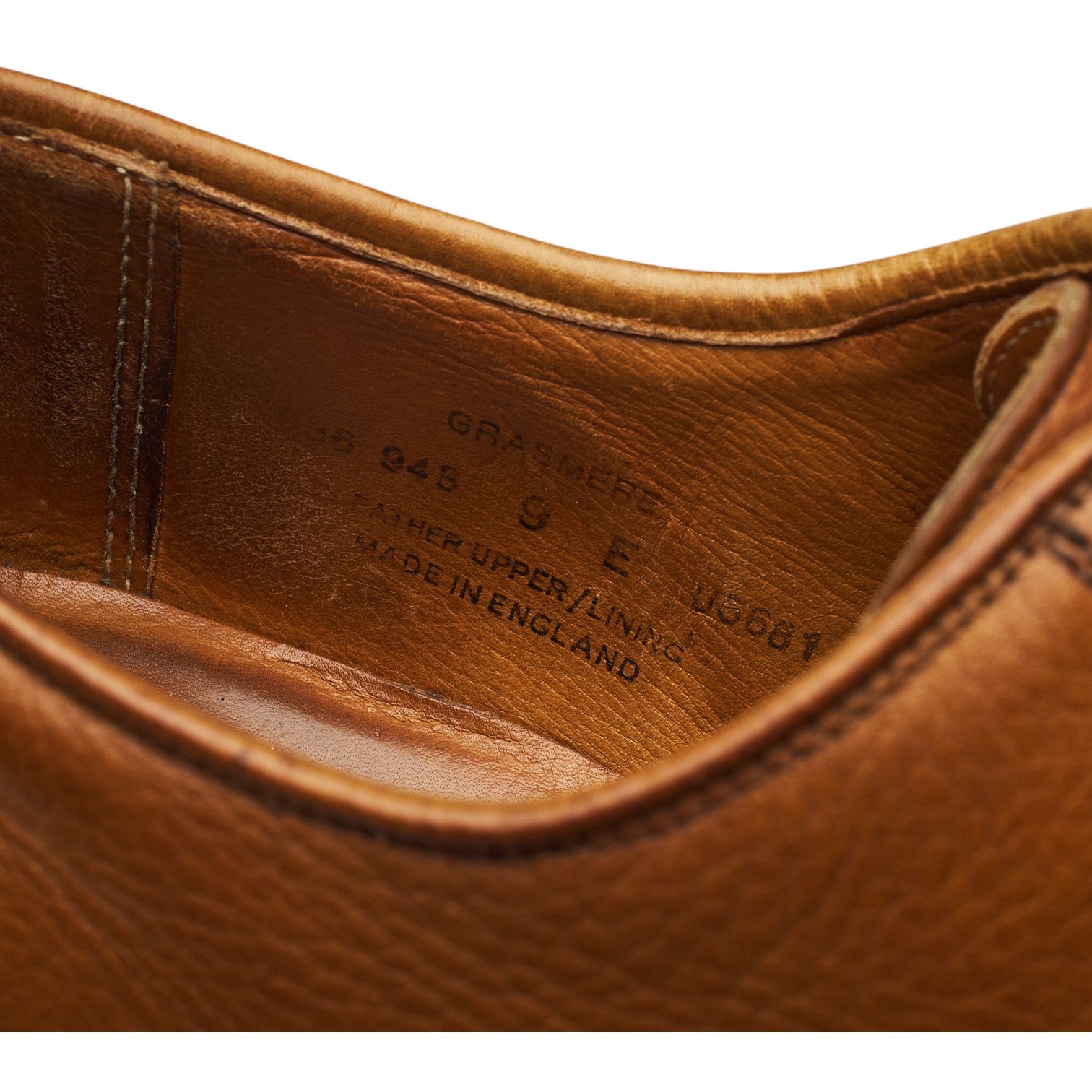 Crockett & Jones Grasmere derby cuir marron UK 9 grainé