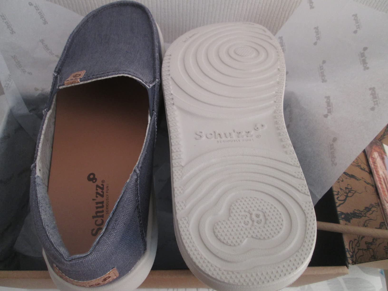 Schu'zz Manon Mocassin Femme Lin et Coton Respirant