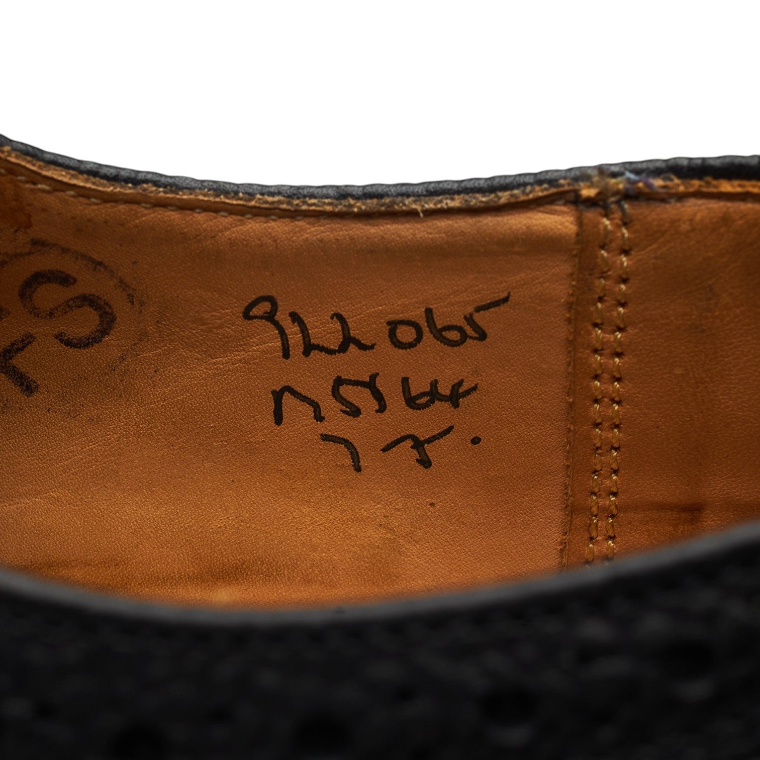 Tricker's derbies brogue cuir grainé noir UK 7