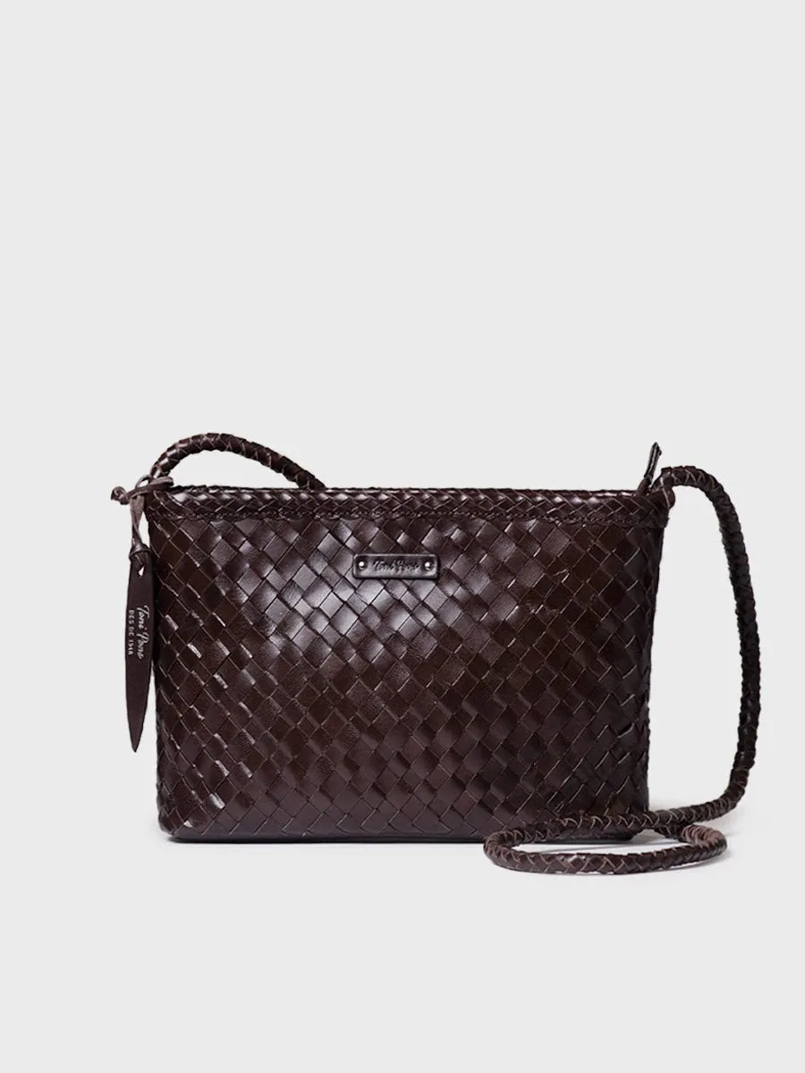 Toni Pons Selena sac bandoulière cuir tressé 28 cm