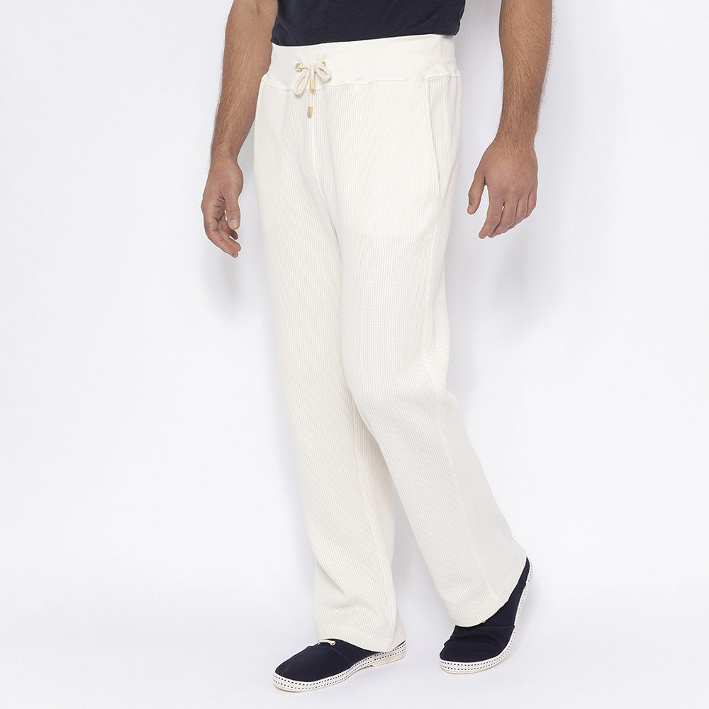 RIVIERAS Trinquet pantalon écru coton interlock