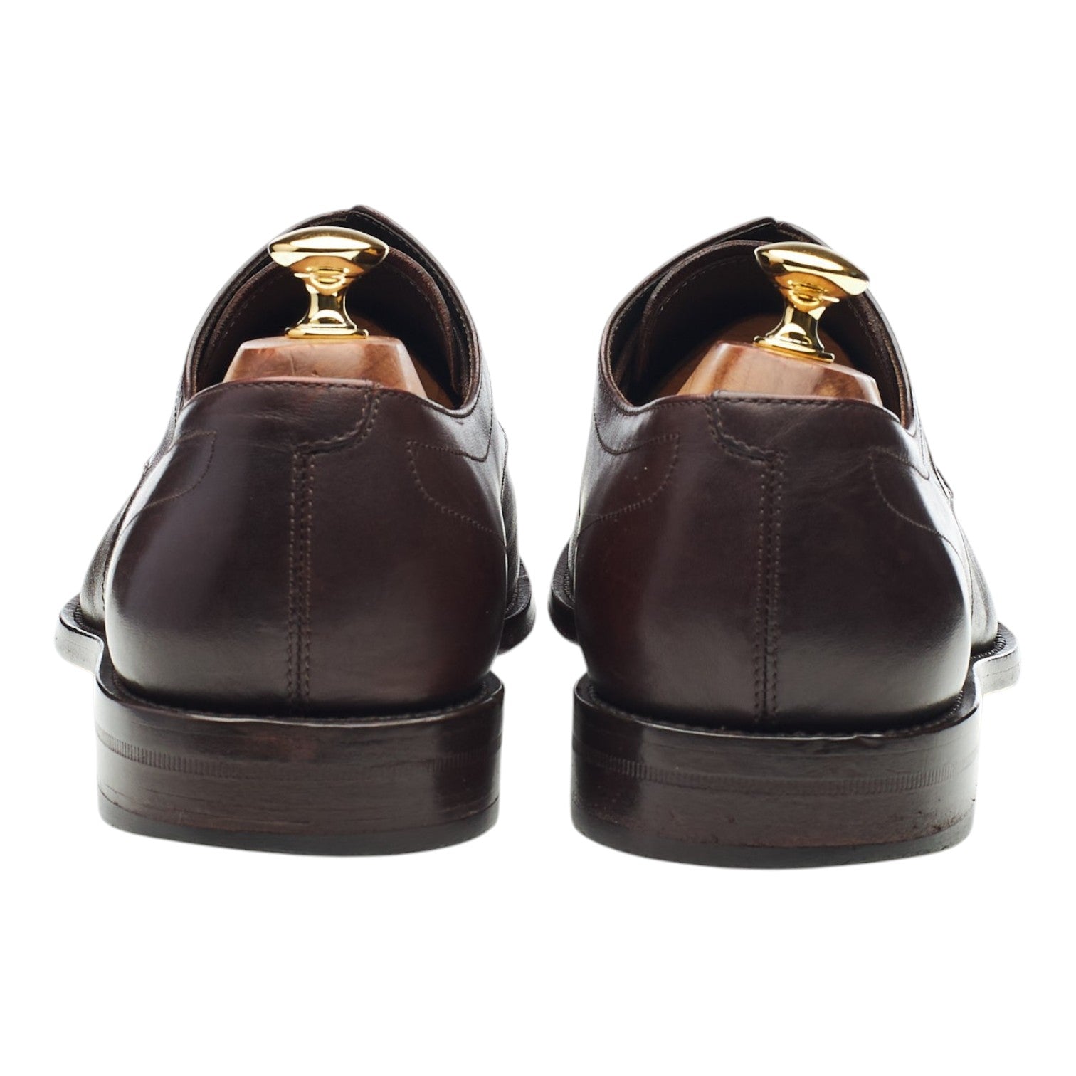Salvatore Ferragamo derby tablier cuir marron UK 10.5 EE