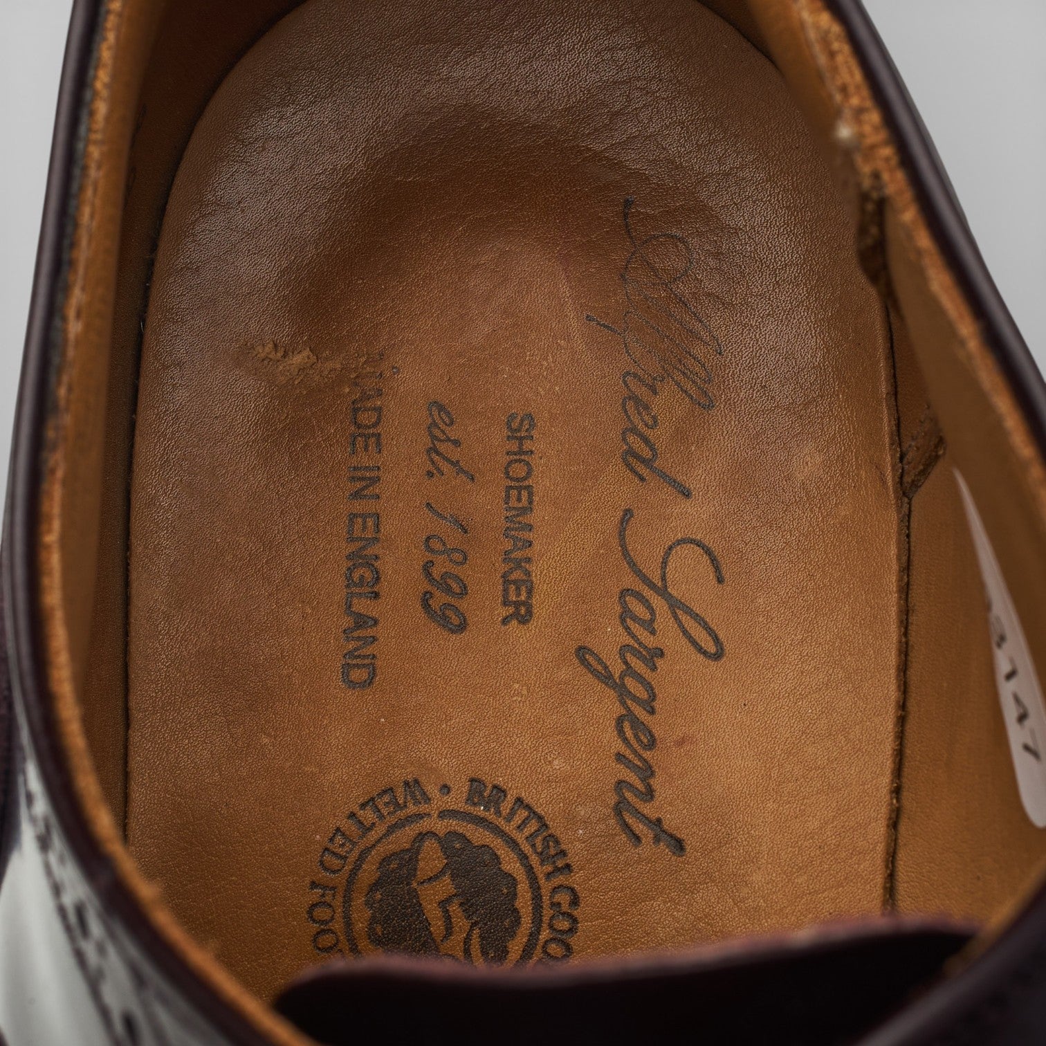 Alfred Sargent Elgin richelieu cuir bordeaux UK 6