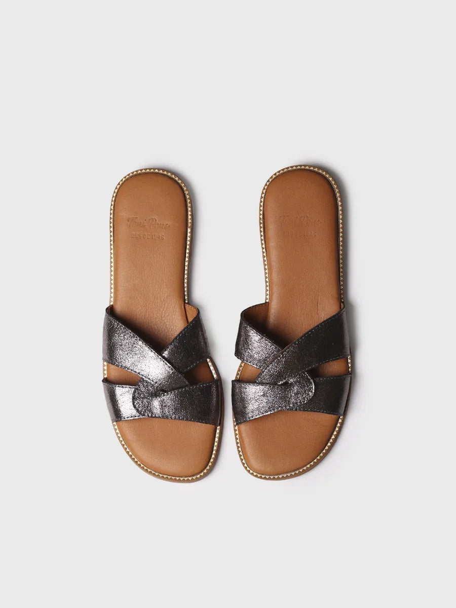 Toni Pons Brescia sandales femme cuir métallisé
