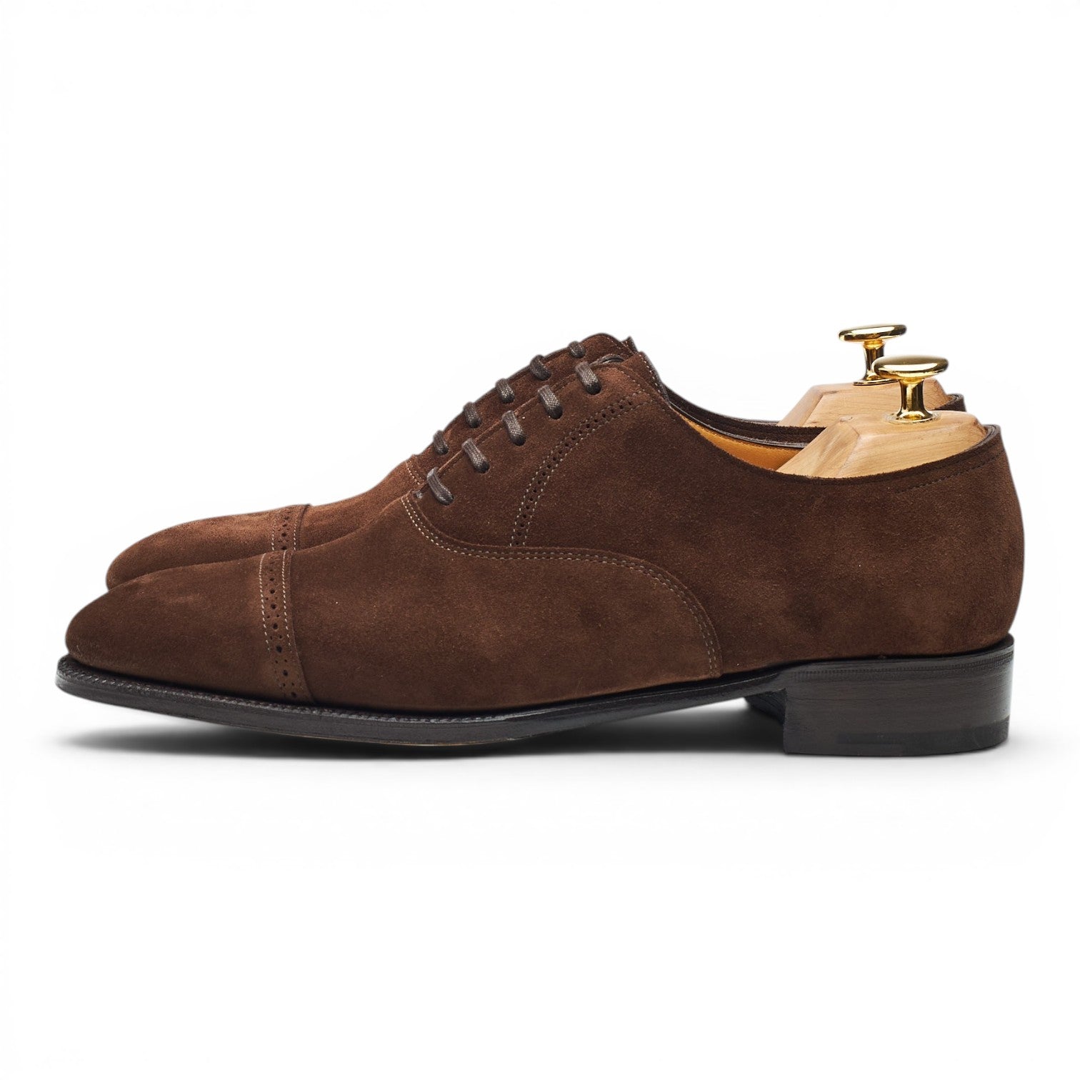 John Lobb Philip II richelieu suède marron foncé UK 5.5