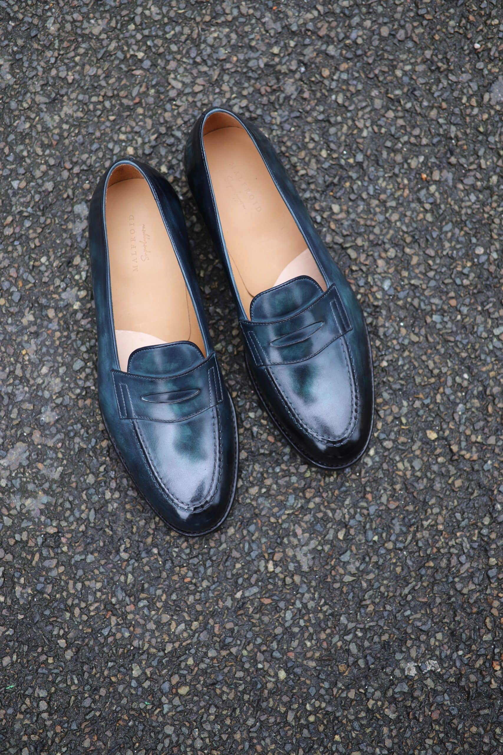 Malfroid Newport Superleggera mocassins cuir à patiner