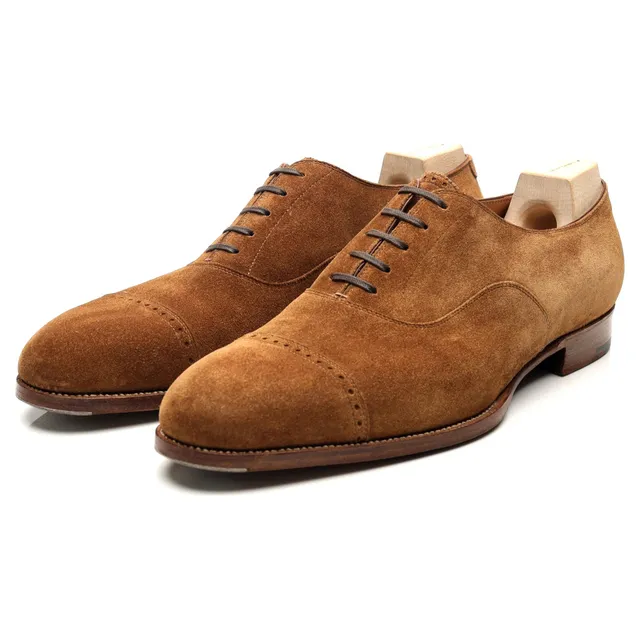 Drake's richelieu demi-brogue daim marron pointure 10 UK