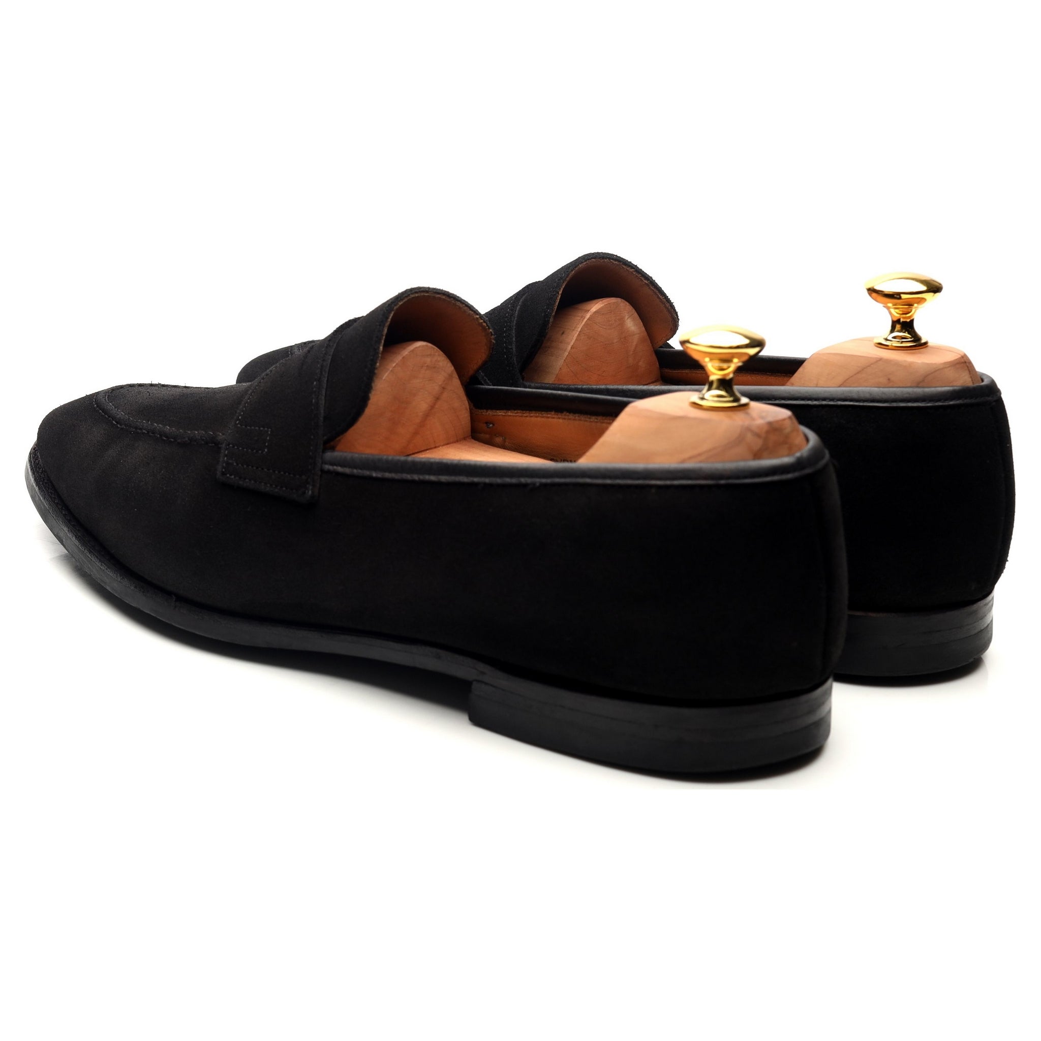 Crockett & Jones Sydney mocassins daim noir pointure UK 11