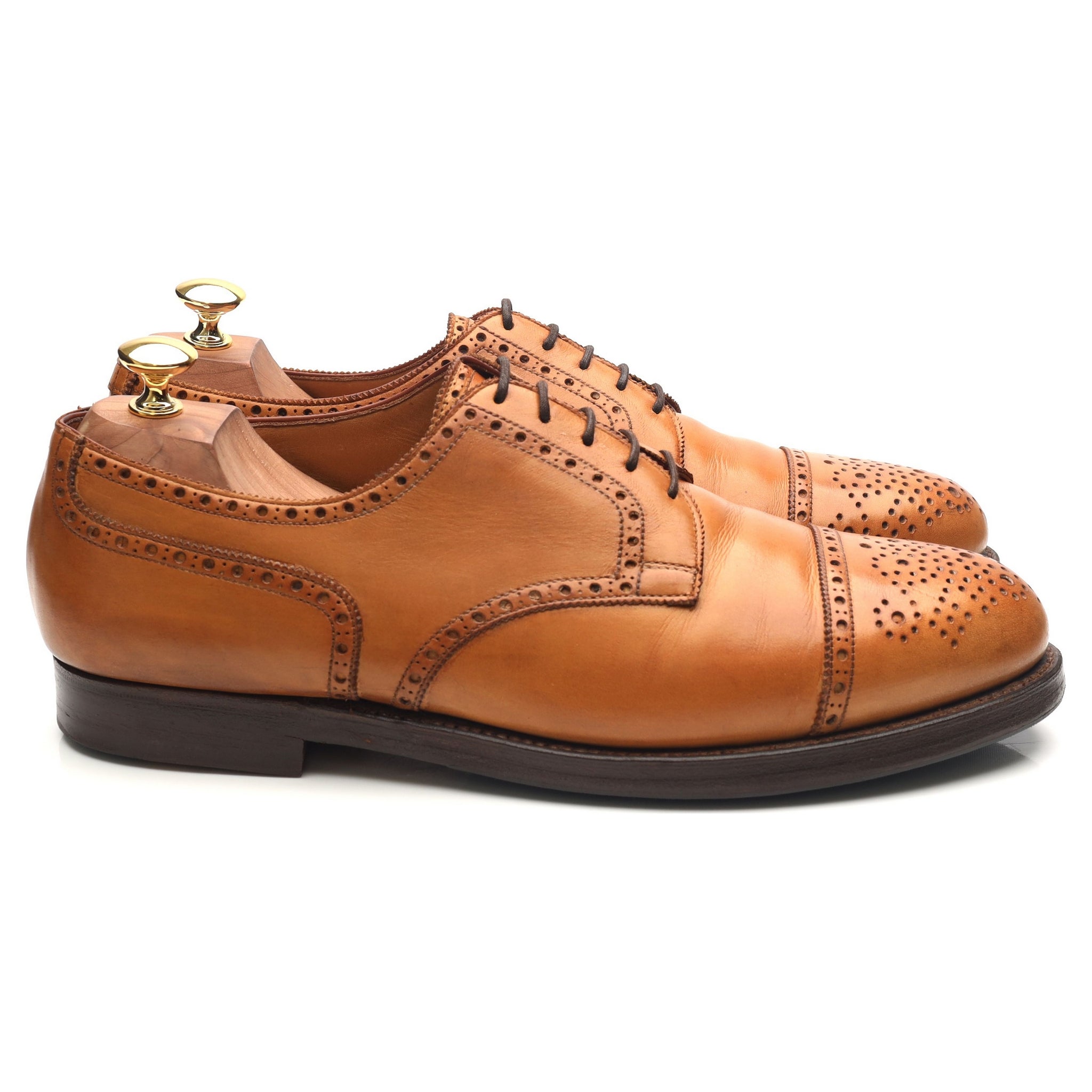 Crockett & Jones Wein derby cuir marron pointure UK 10