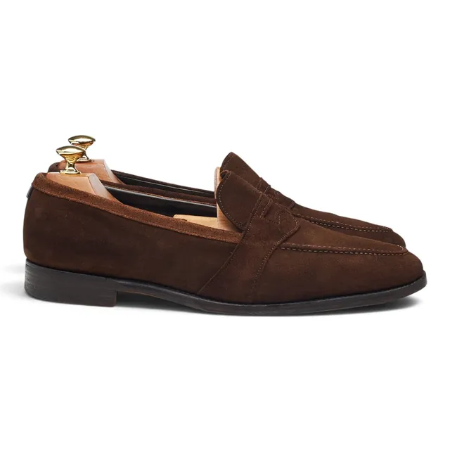 Gieves & Hawkes mocassins marron foncé UK 9 suède
