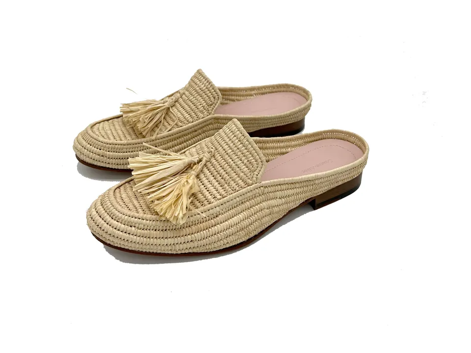 Contre-Allée Oasis mule raphia naturel