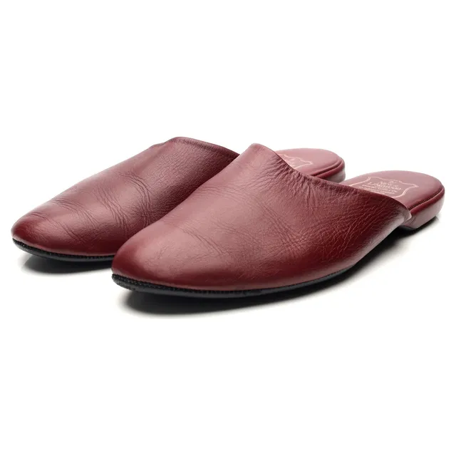 New & Lingwood pantoufles bordeaux UK 11 cuir