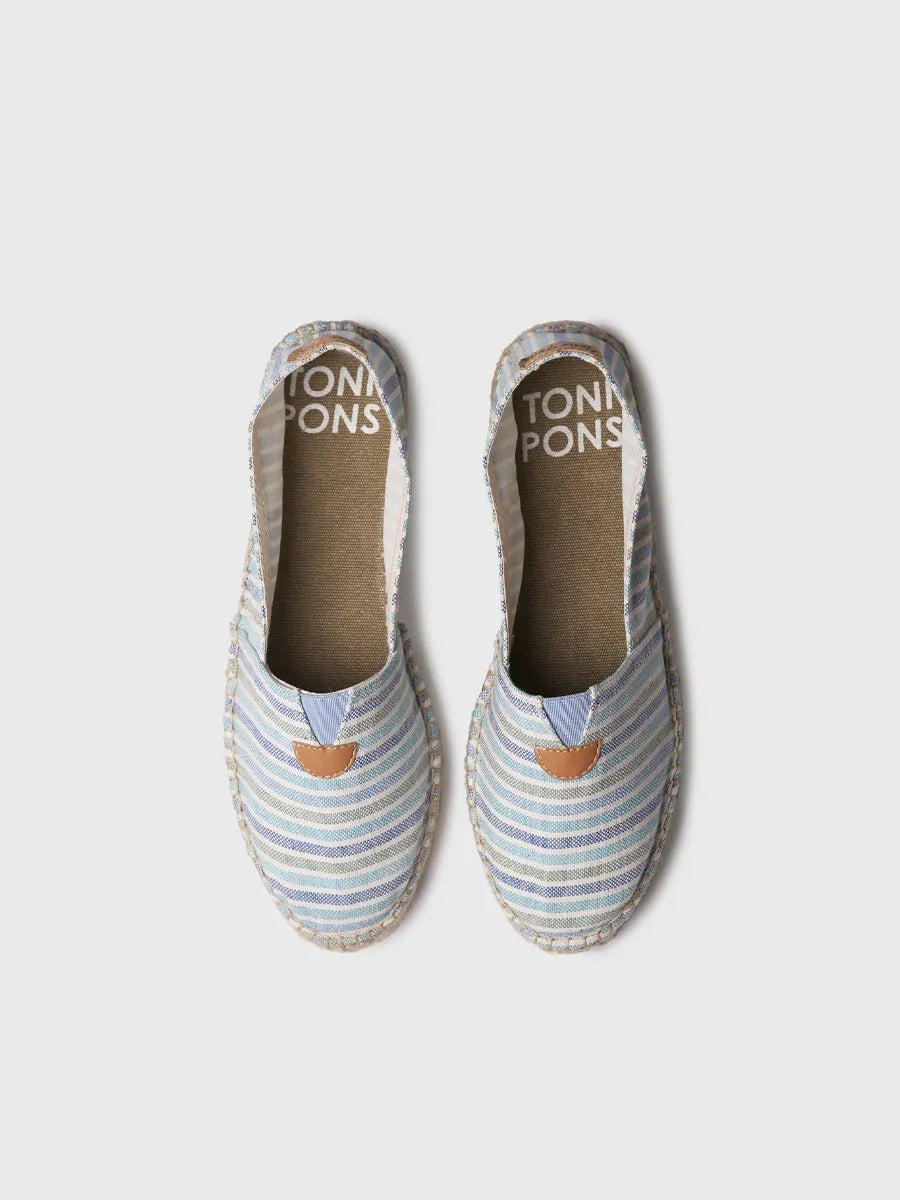 Toni Pons Blanes-RN espadrilles plates toile rayée vegan