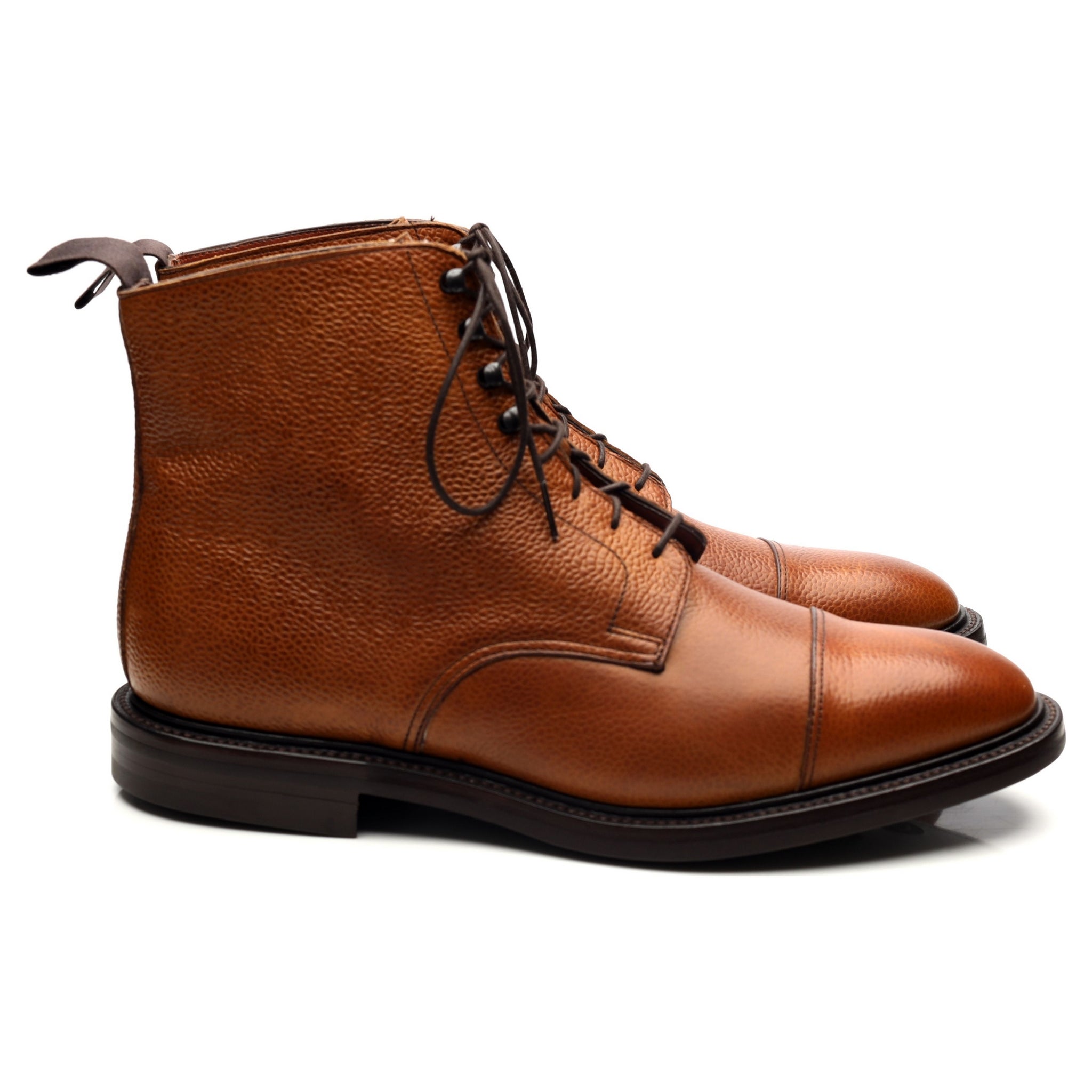 George Cleverley Taron bottines cuir marron grainé UK 10