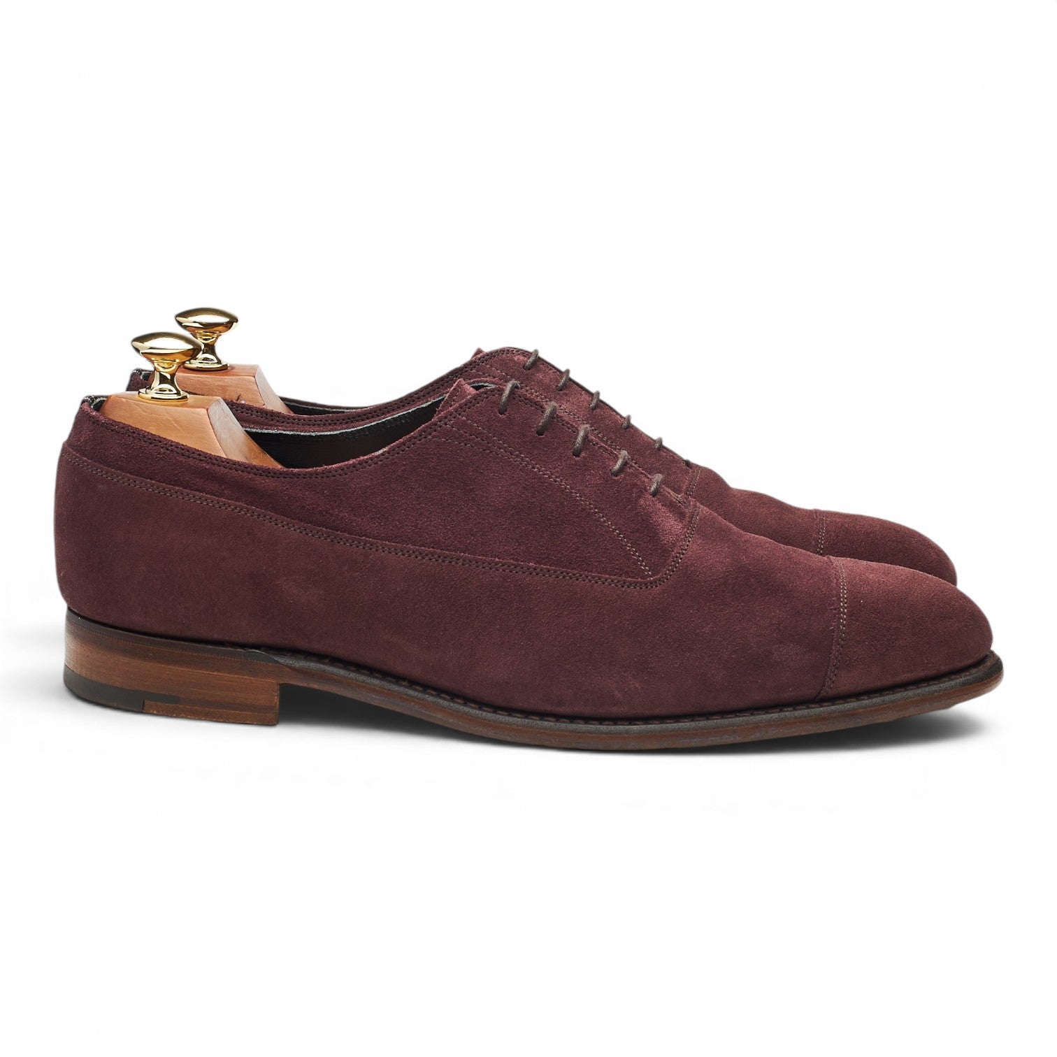Gieves & Hawkes oxford daim bordeaux UK 9