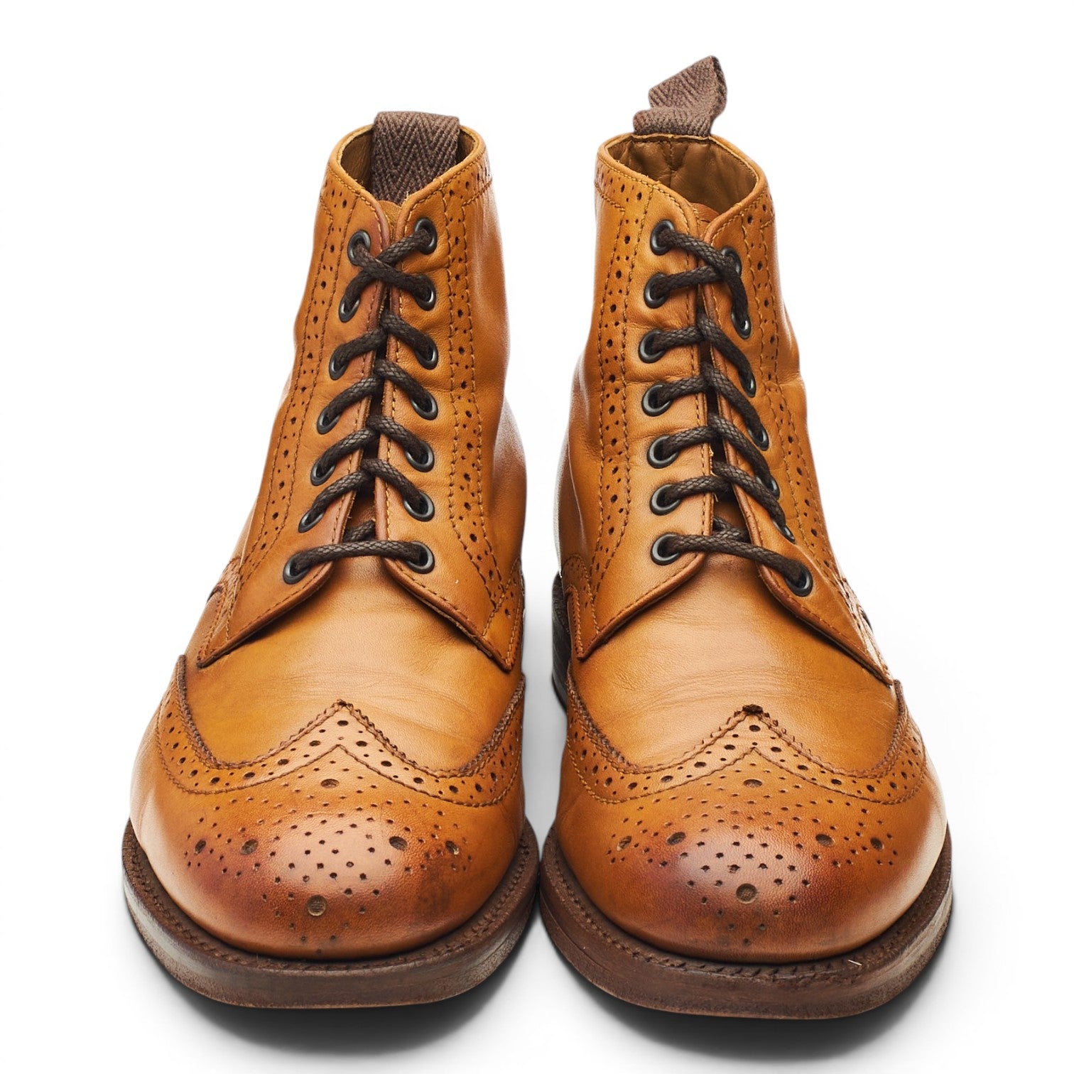 Grenson Sharp bottines brogues cuir camel UK 7