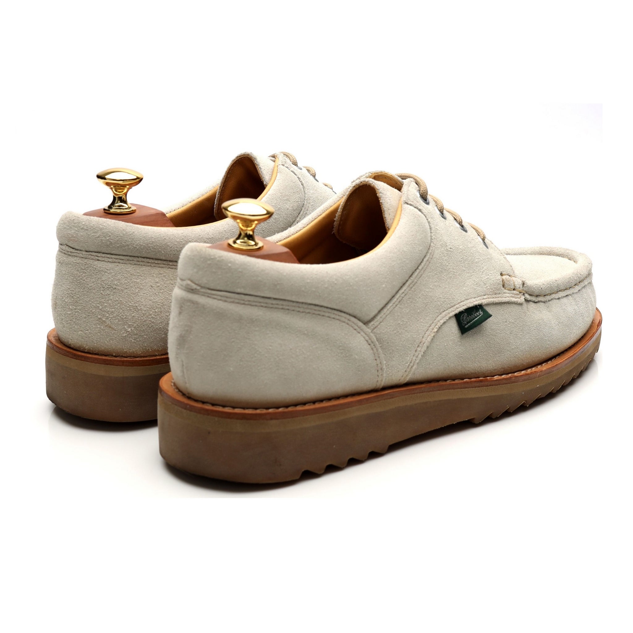 Paraboot Thiers chaussure bateau suède crème UK 9