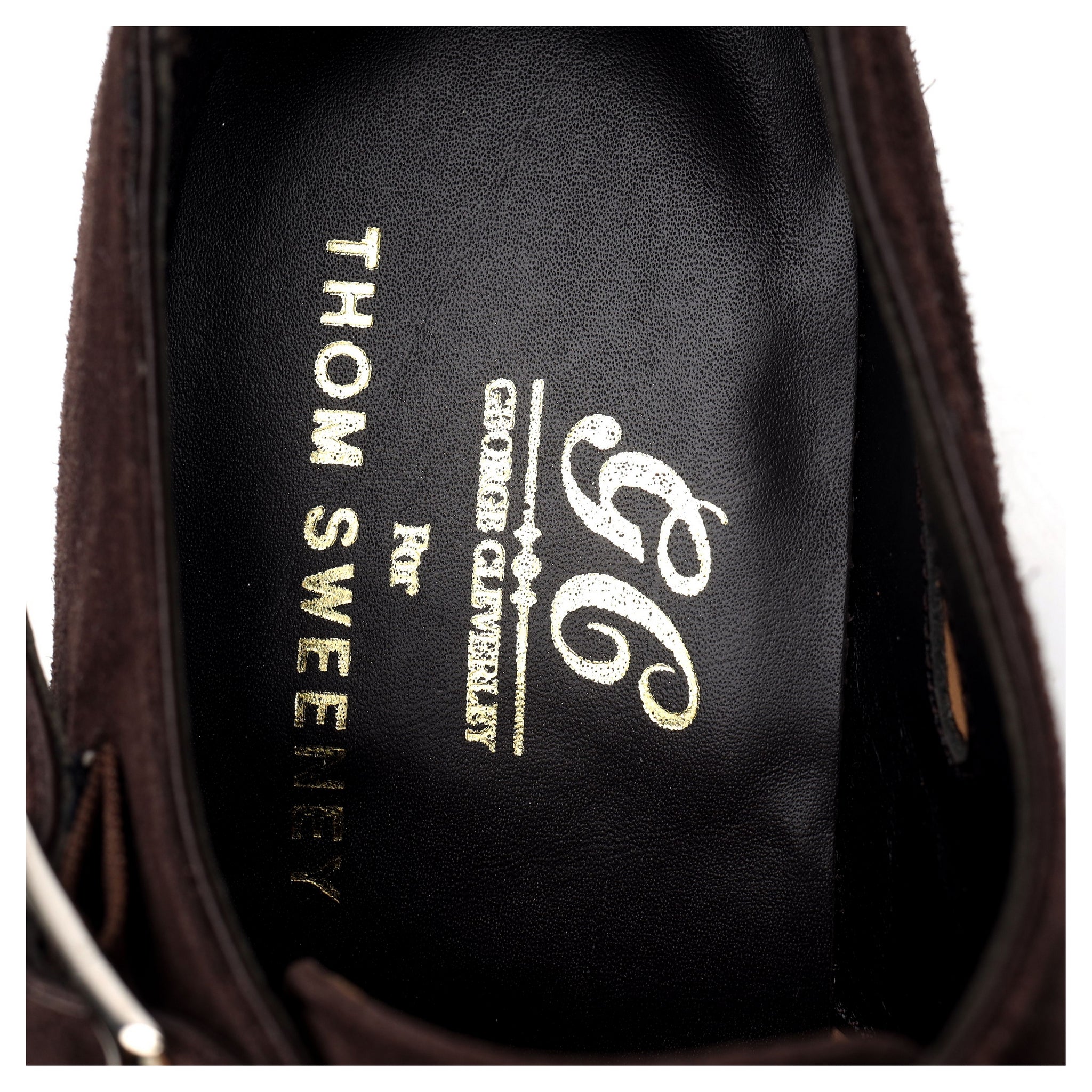George Cleverley Luke derbys boucle daim marron UK 10.5