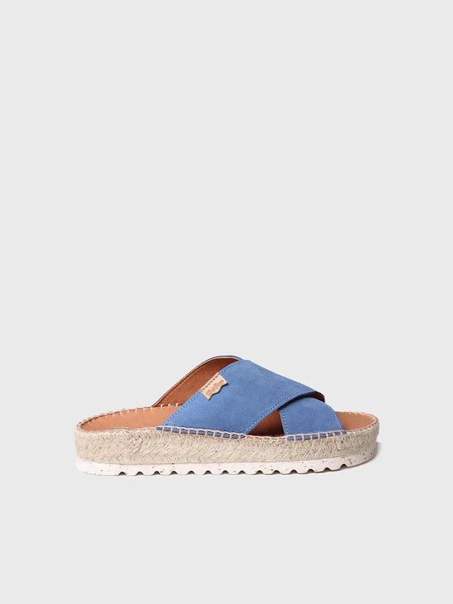 Toni Pons Bali-A sandale plate cuir indigo