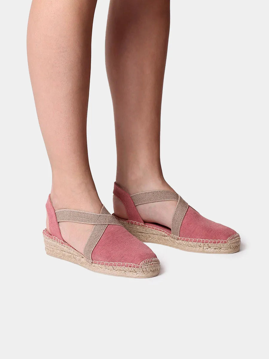 Toni Pons Verdi-V espadrilles toile coton vegan blush