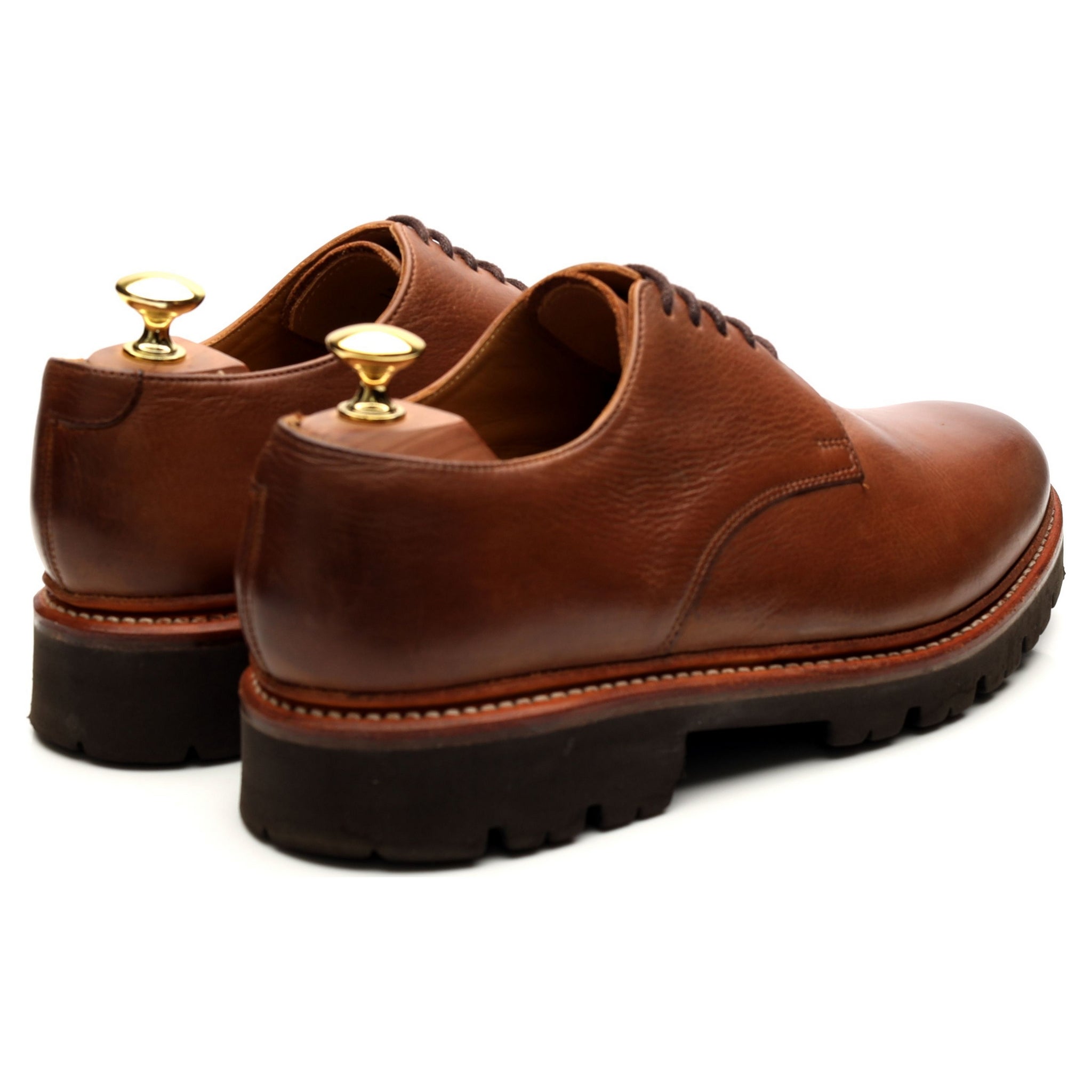 Grenson Curt derby cuir marron grainé pointure UK 8