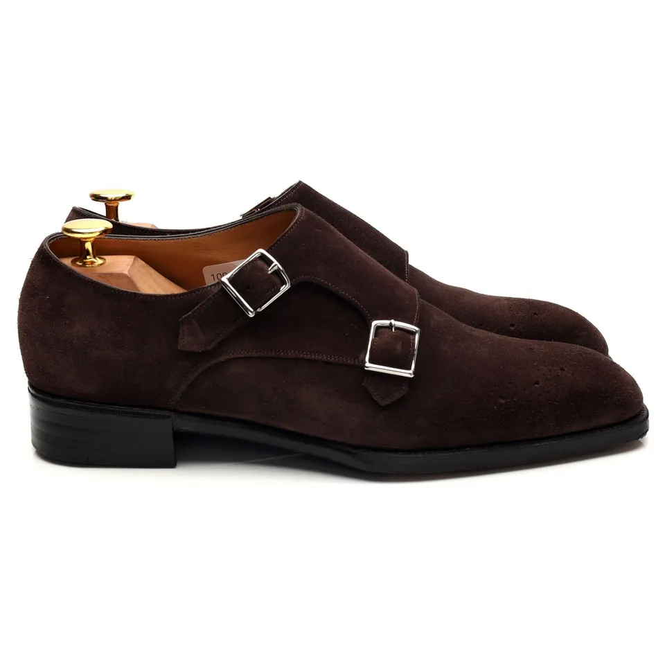 Gaziano & Girling double monks daim marron 6.5 UK