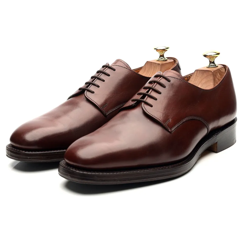 Grenson derby cuir marron vintage pointure UK 8
