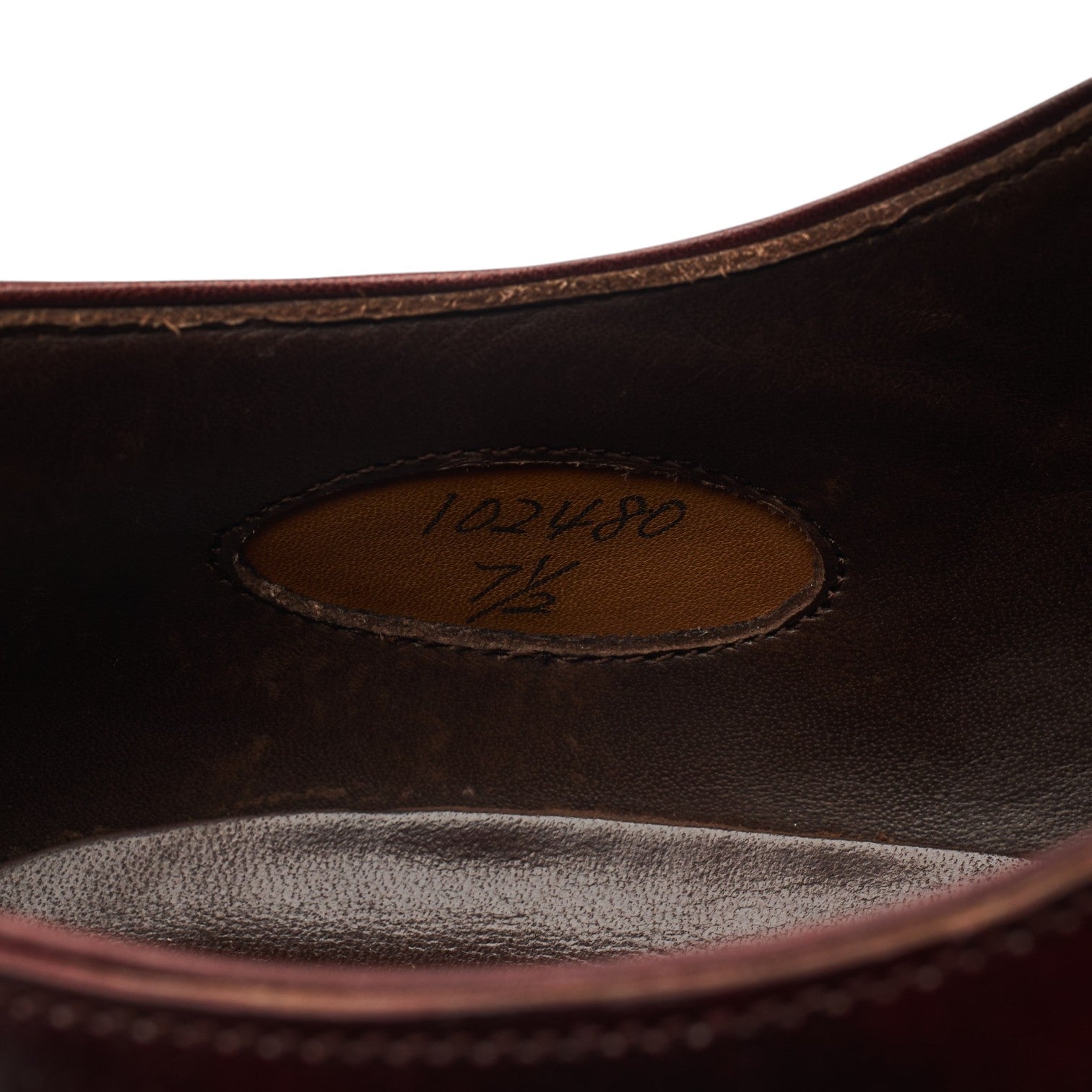 Meermin richelieu cuir bordeaux UK 7.5 bout droit