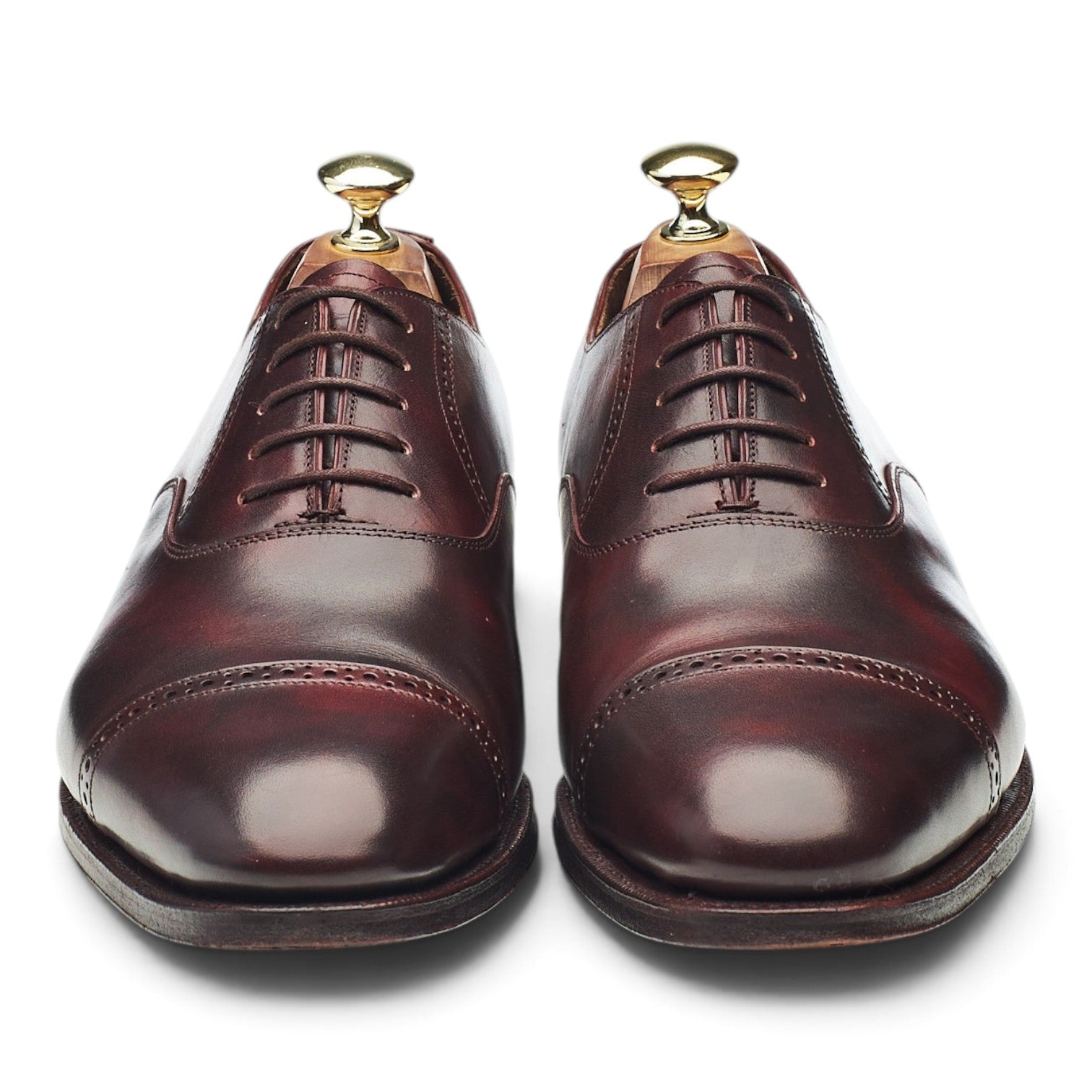 Meermin richelieu cuir bordeaux UK 7.5 bout droit