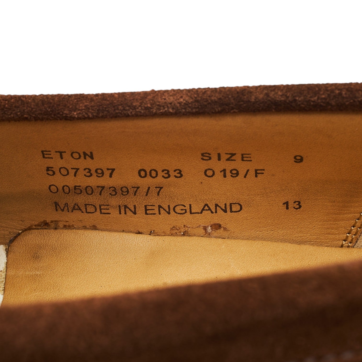 Loake Eton mocassins daim marron UK 9