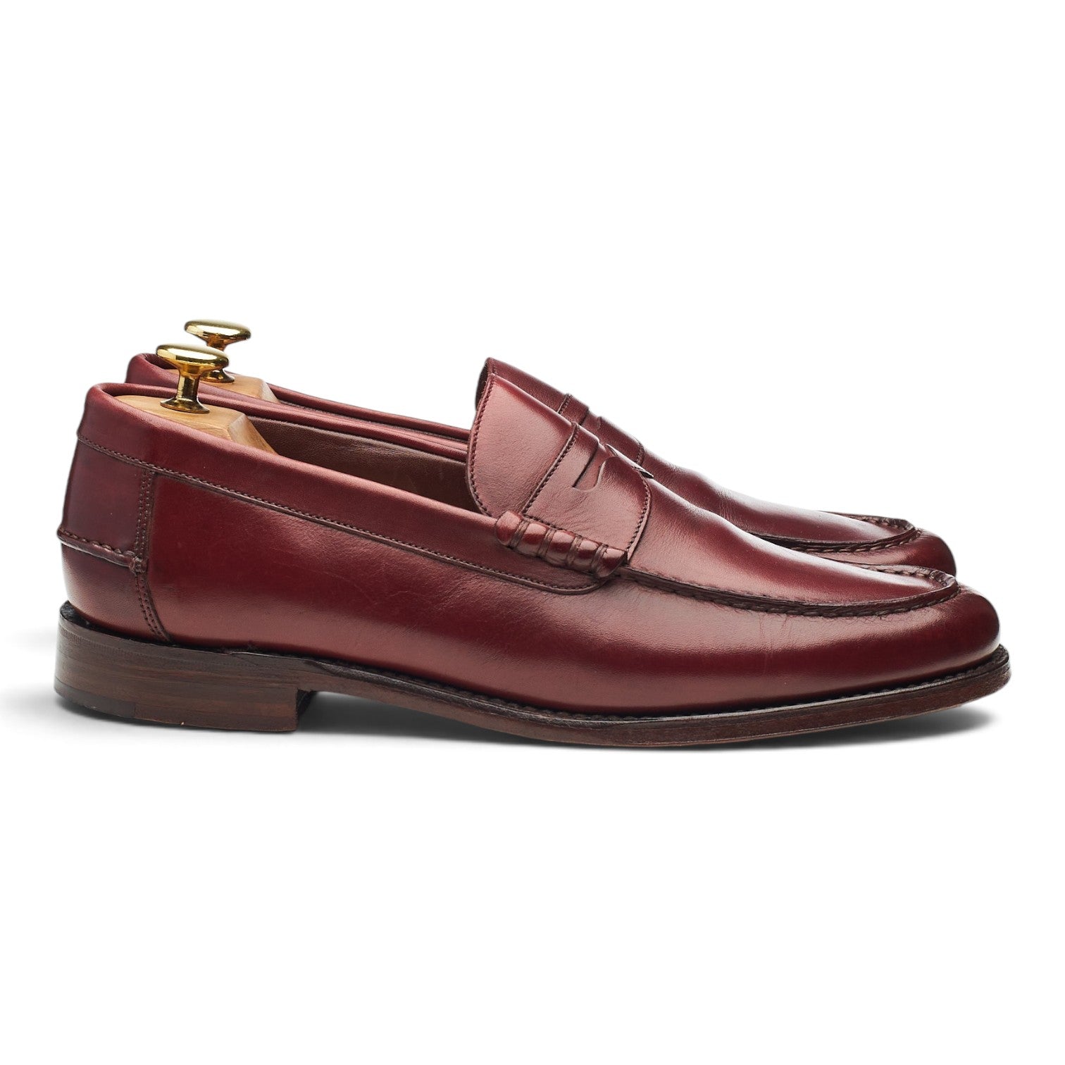 Loake 1880 Hackney mocassins cuir bordeaux 8 UK
