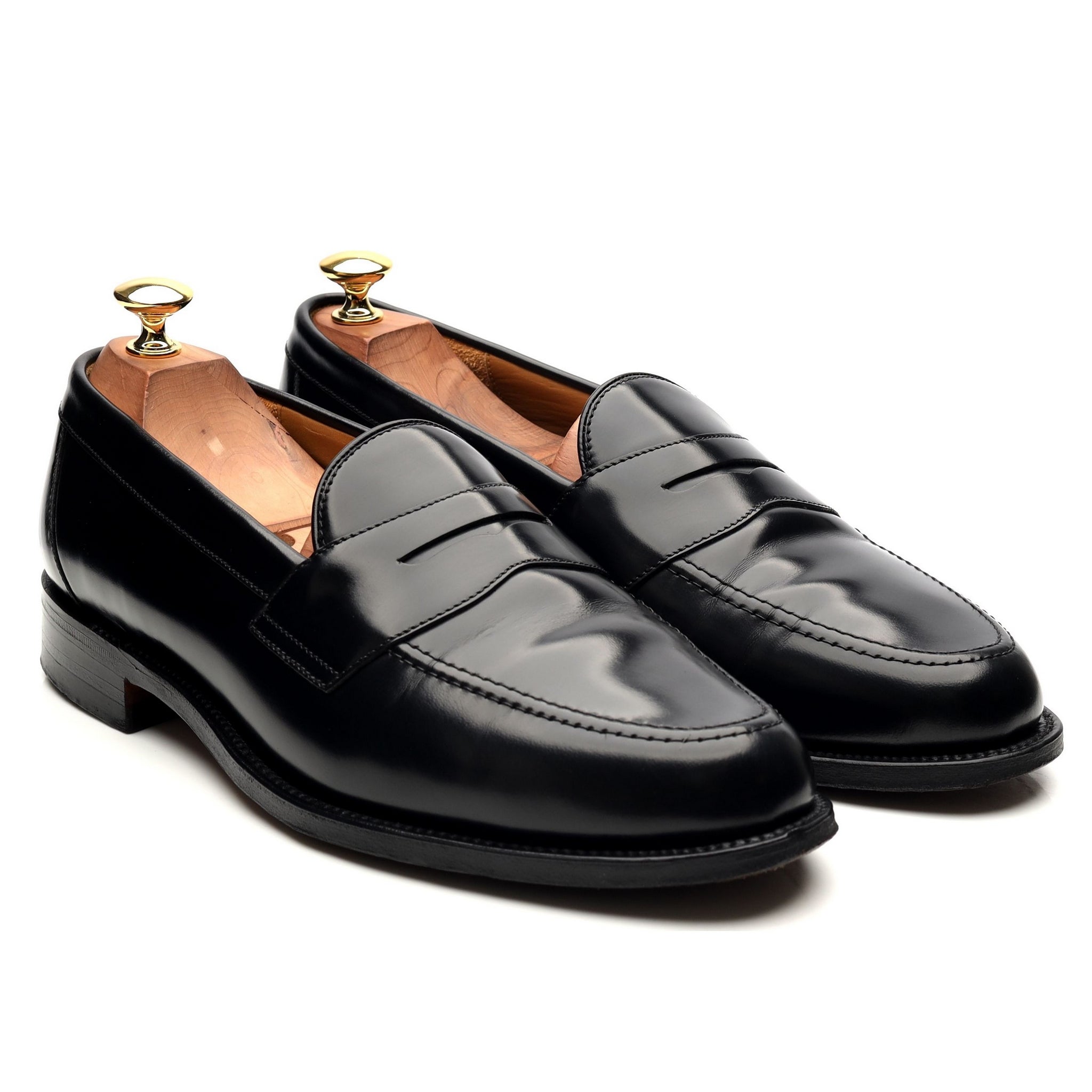 Loake Eton mocassin cuir noir pointure UK 9