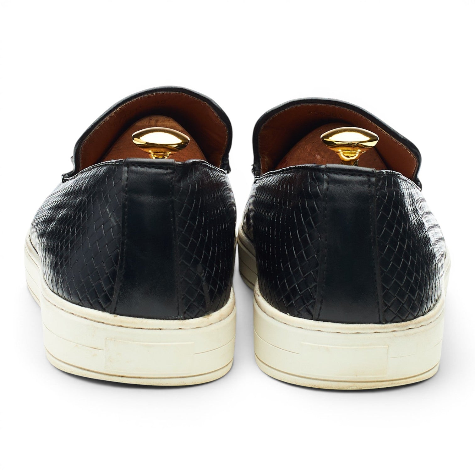 Berluti mocassins cuir tressé noir pointure UK 11