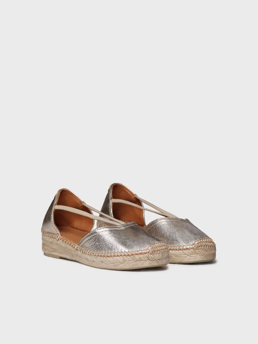 Toni Pons Erla-P espadrille cuir bride platine