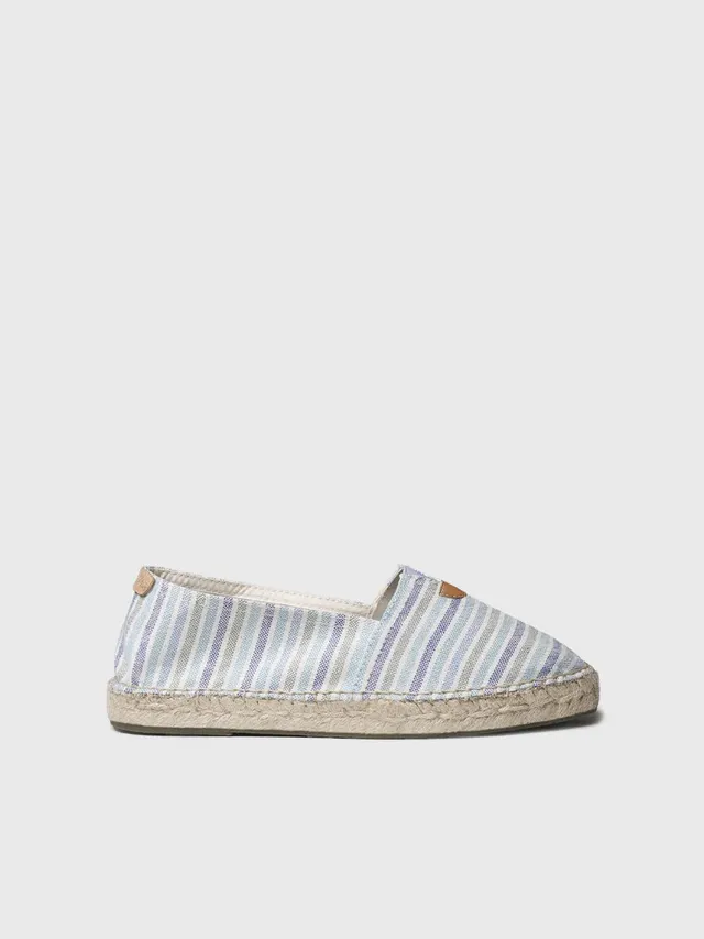 Toni Pons Blanes-RN espadrilles plates toile rayée vegan