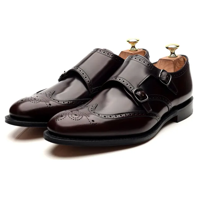 Church's Chicago monk double boucle cuir bordeaux UK 7.5