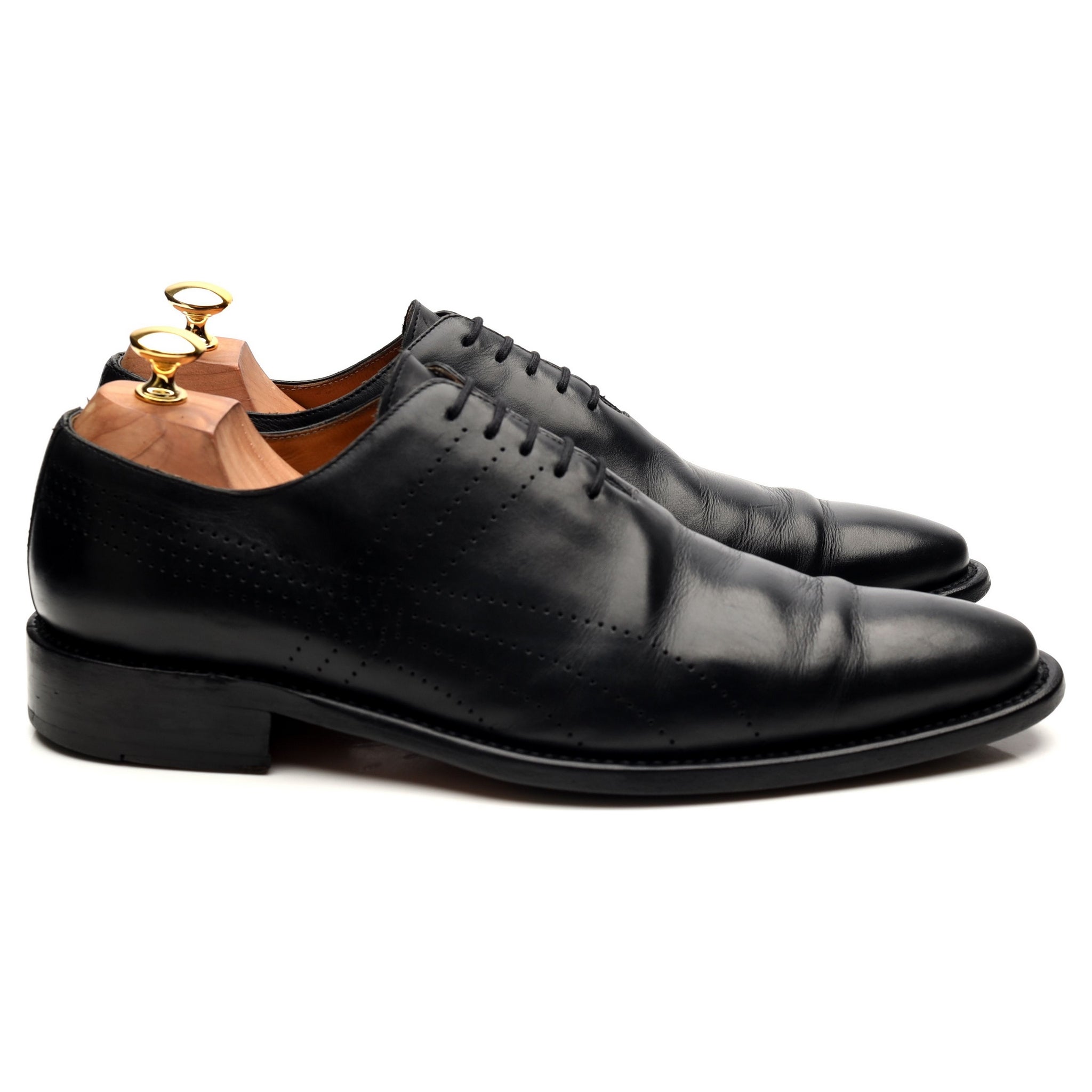 Ozwald Boateng richelieu wholecut cuir noir UK 9