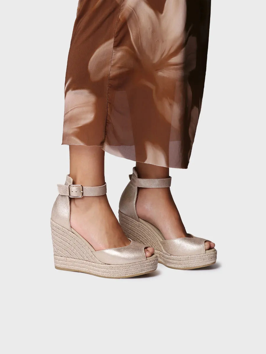 Toni Pons Otile espadrilles femme cuir champagne